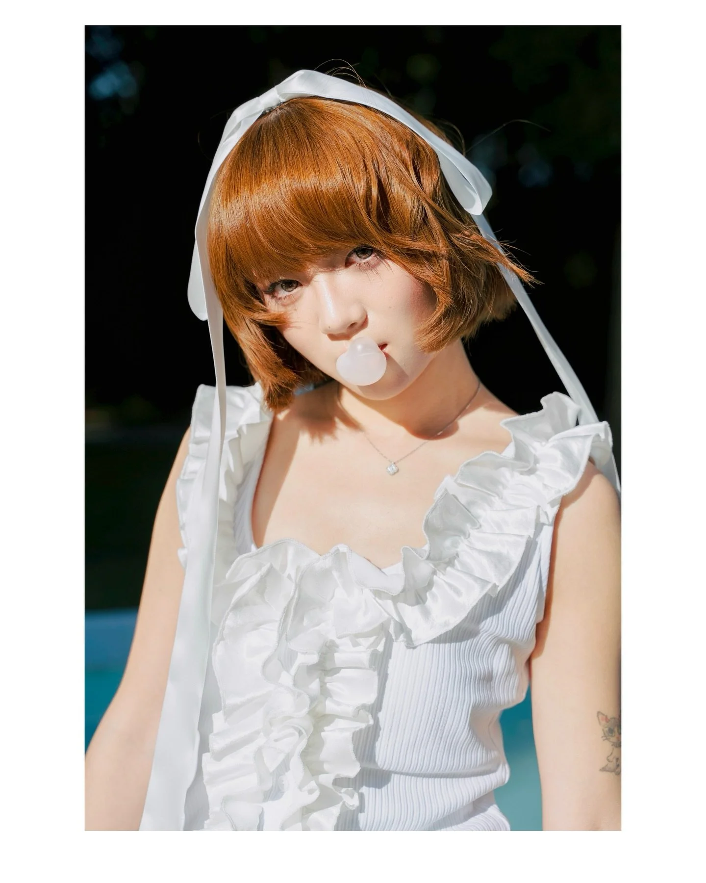 Woven by dreams, worn by the water.

photographer | @anotherday.wedding 
makeup artist | @joylooks_ 
talented | @kangkang1216 

#pulgaswatertemple 
#diydress 
#bridalfashion 
#handmadewithlove