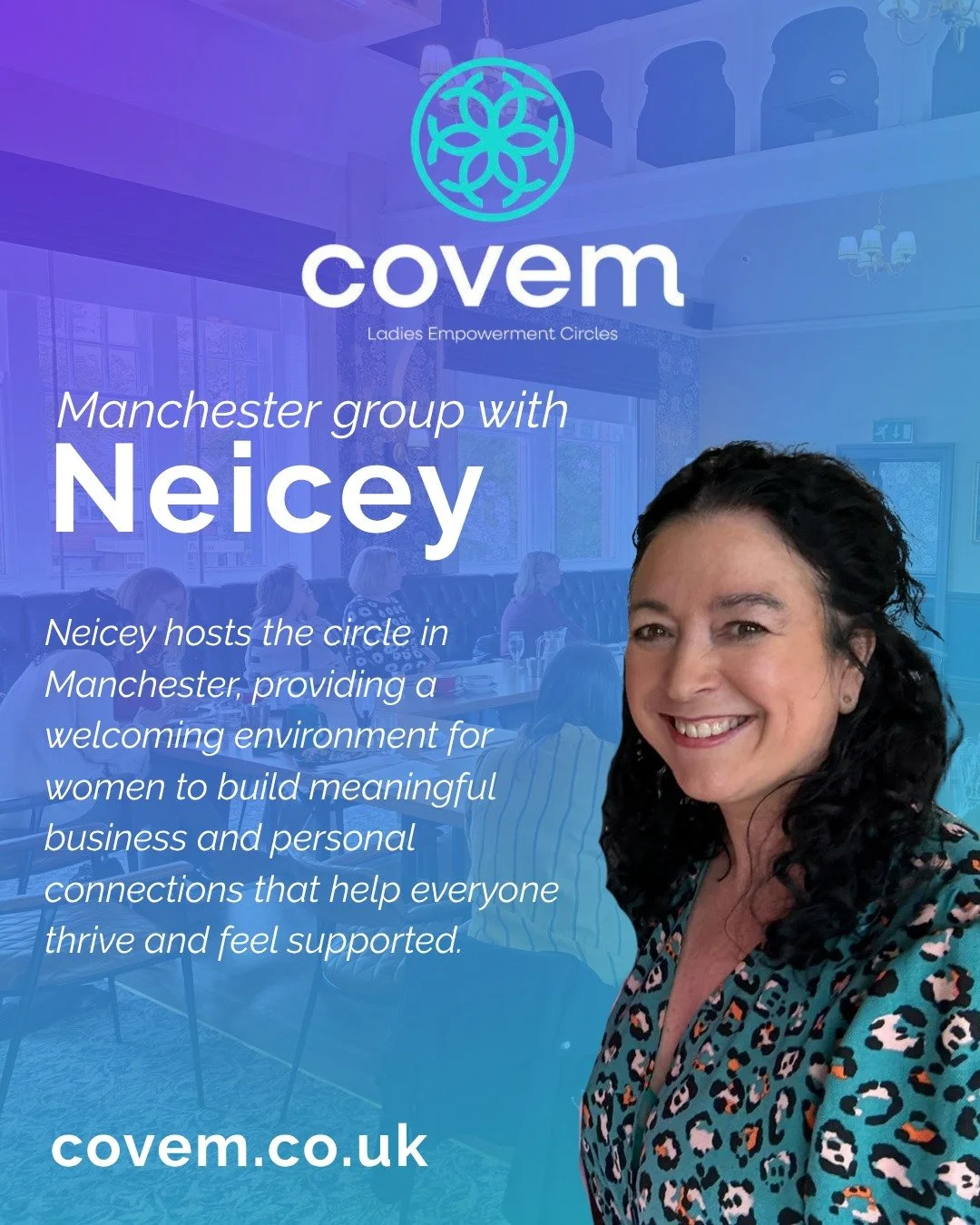 Want to be a part of Neicey's next Manchester meeting?

You can book from our &quot;Find your circle&quot; page on our website. Link in bio

Covem.co.uk
