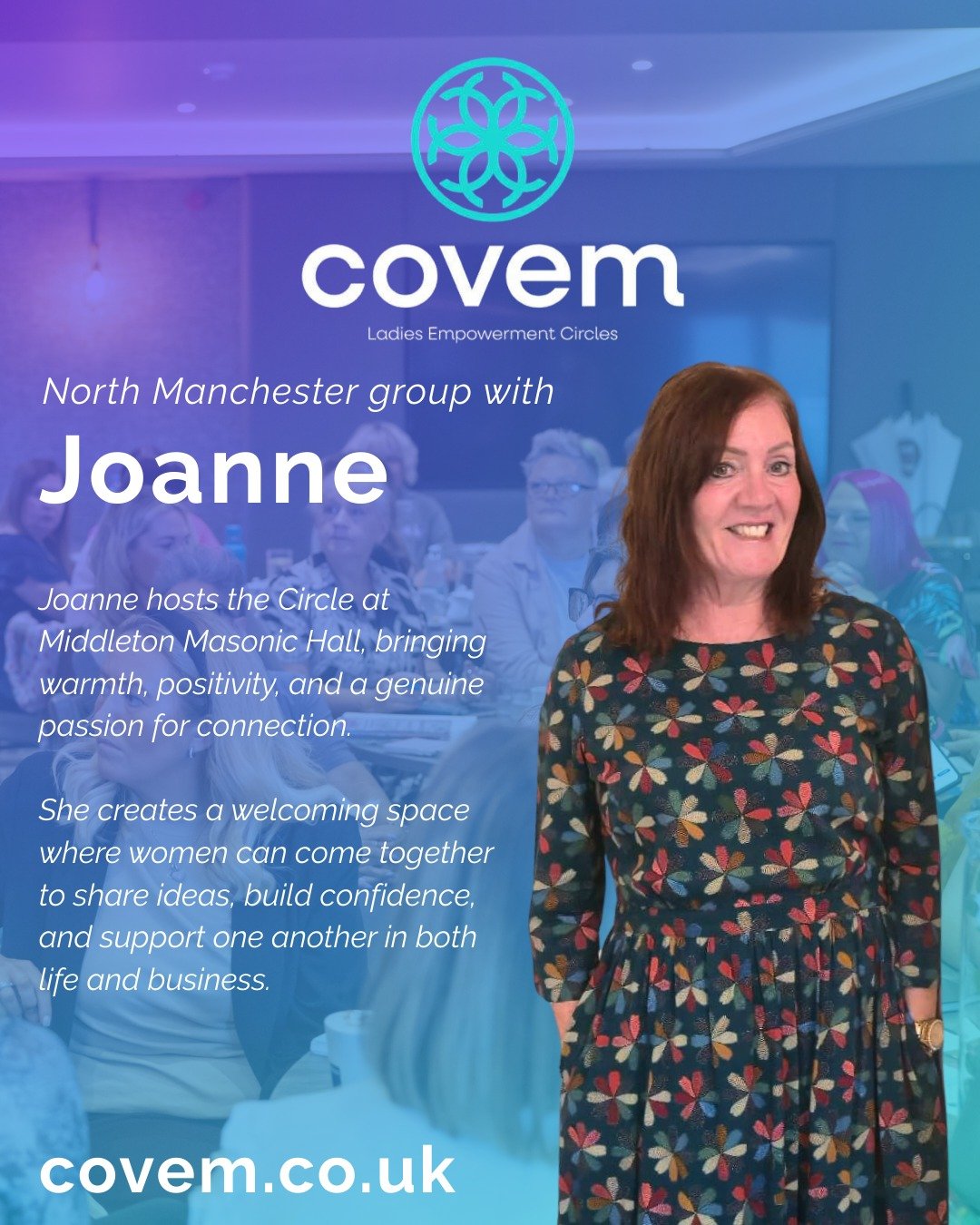 Another update we want to bring you for next year is the launch of Joanne's Middleton group!

Date for your diary:
Tuesday 3 February 2026 
10:00 AM - 12:00 PM 

Middleton Masonic Hall
The Pavilion, 114 Manchester Old Road, Middleton, Manchester M24 