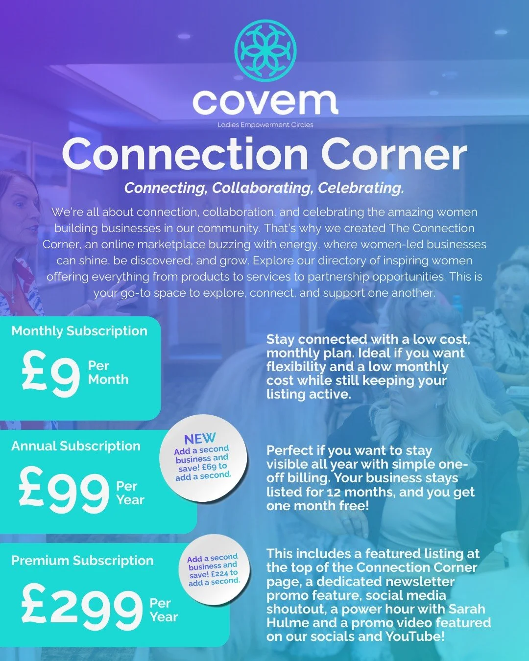 If you want more visibility, more referrals, and more women discovering what you do&hellip; this is the best place to be listed.

Choose the membership option that suits you best:

✨ Premium Membership: &pound;299/year (ONLY 11 spaces available)
Prem