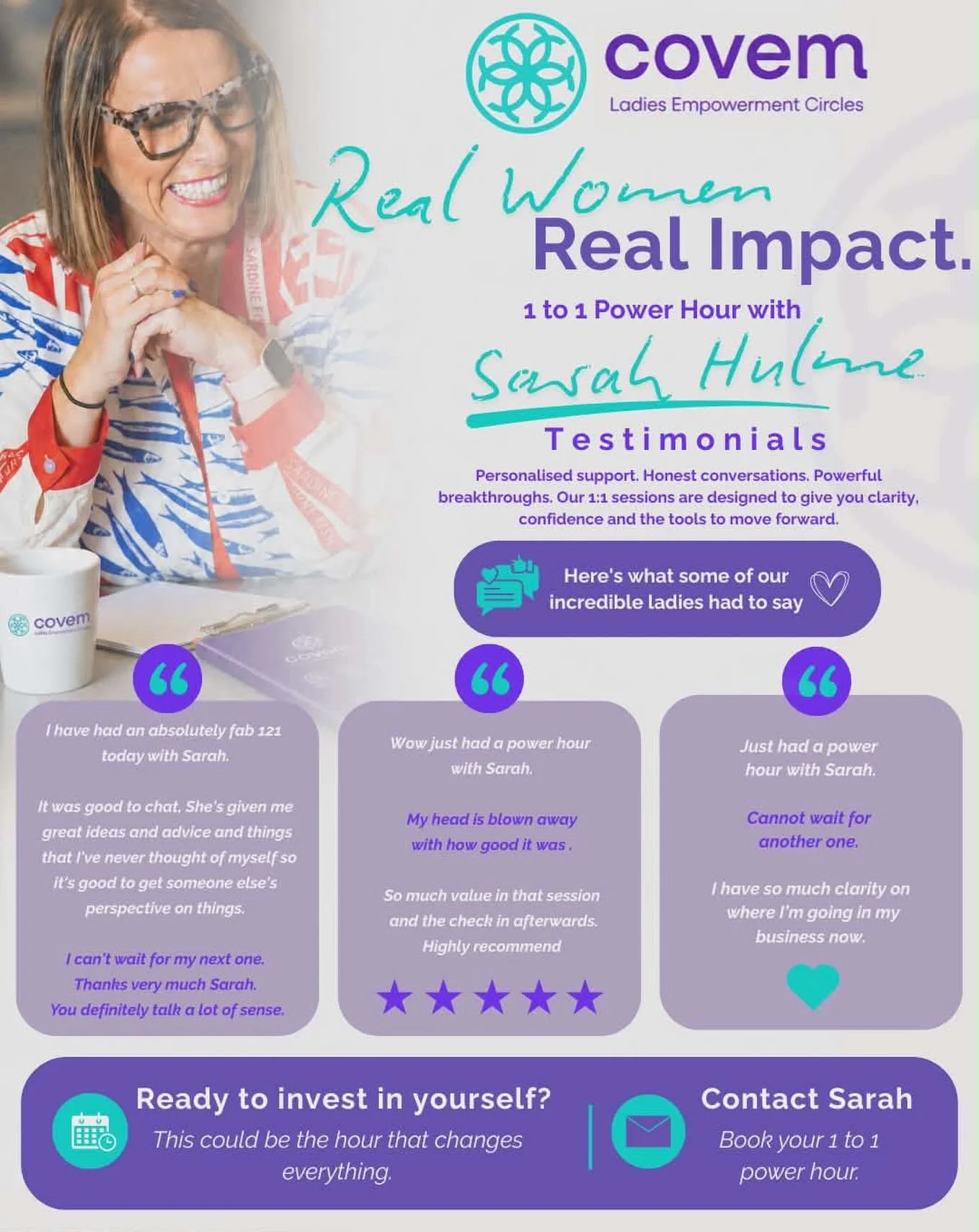 Love the feedback that comes in from power hours with me .
You can gain so much clarity from a session with me .
I can help you gain clarity , reduce all the noise and overwhelm and  leave feeling clearer and with focus.
DM me to book your slot .
Lim
