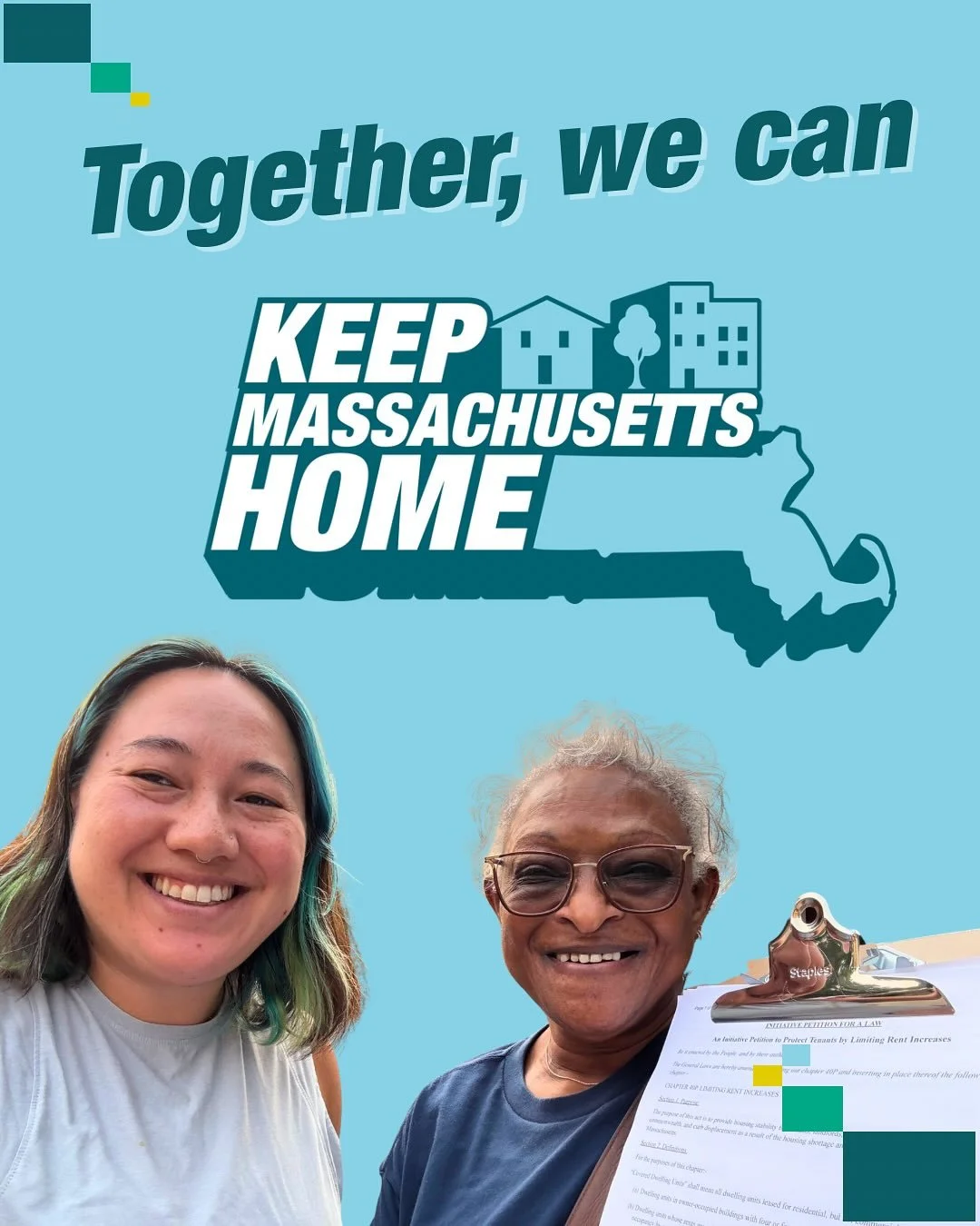 🚨 It&rsquo;s official &mdash; the Keep Mass Home campaign is LIVE! 🏠✨
We&rsquo;re fighting to put rent control on the 2026 ballot and we need YOU in this movement. Across Massachusetts, families, seniors, and young people are being priced out by co
