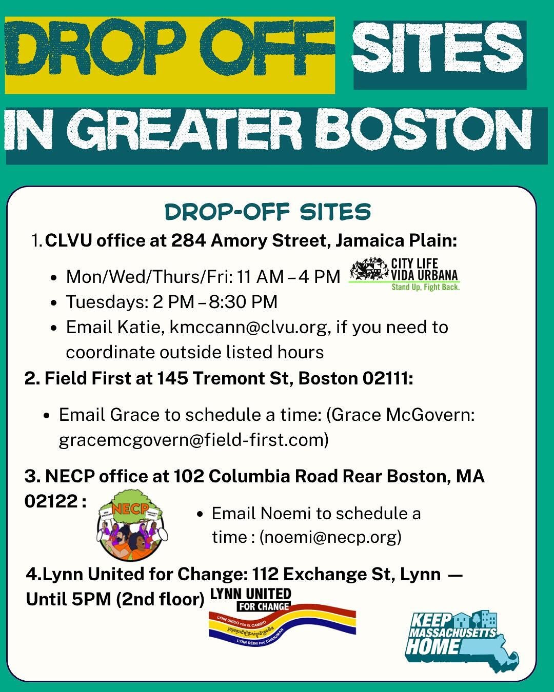 We&rsquo;re so close to finishing this phase of the fight to put rent control on the 2026 ballot! 🏡🔥
Tens of thousands of signatures have been collected across Massachusetts! 
Thanks to YOU. 🙌
Now it&rsquo;s time for one final push:
 📥 Turn in al