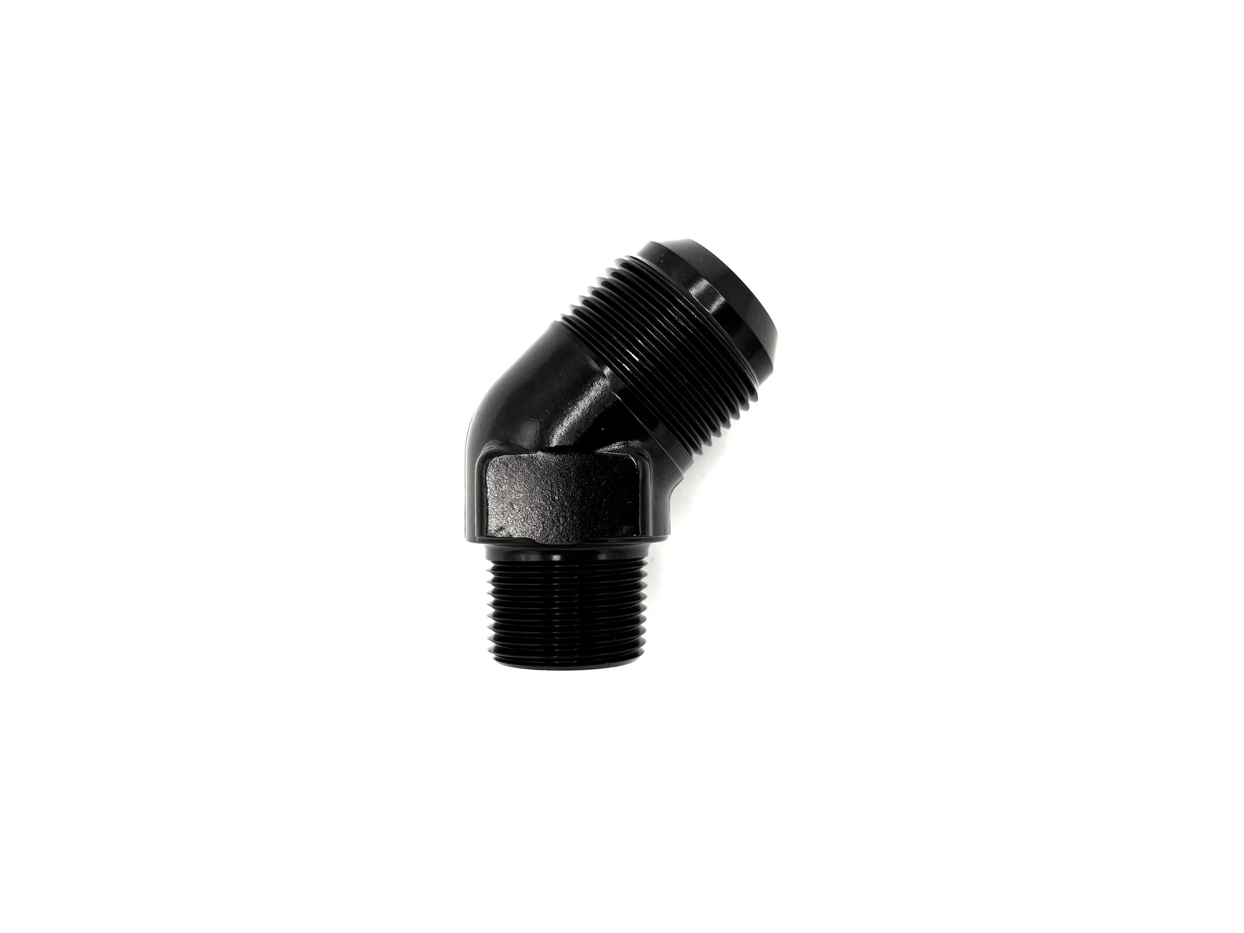 45 Deg. -16AN Male to 3/4NPT Male Adapter