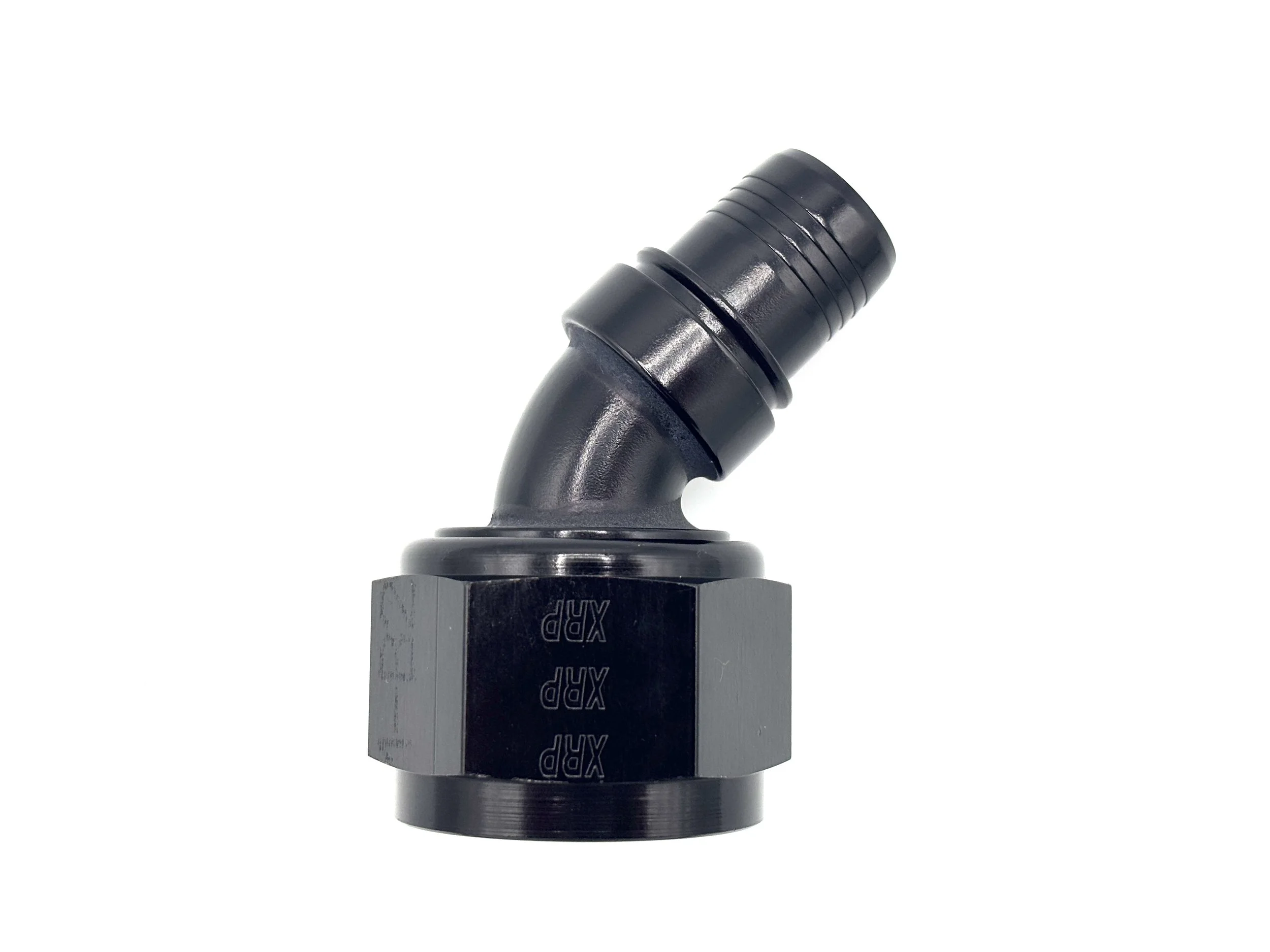 45 Deg. -12AN Race Crimp Hose End to -16AN Female