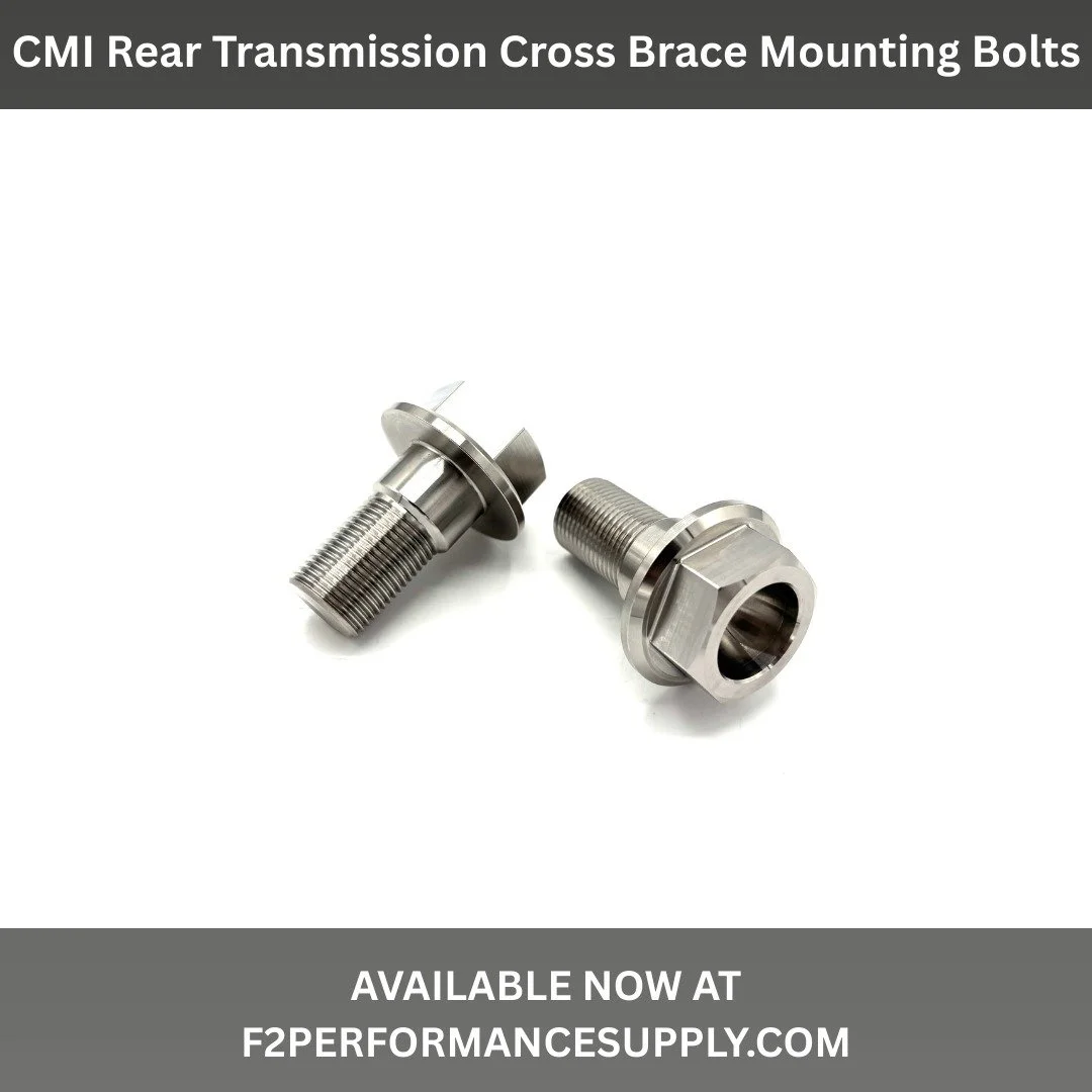 CMI stainless steel rear transmission cross brace mounting bolts, precision-machined from 17-4 stainless steel for superior strength and corrosion resistance. Each bolt features M18 x 1.5 J-cut threads for a precise, reliable fit, a 20 mm diameter sh