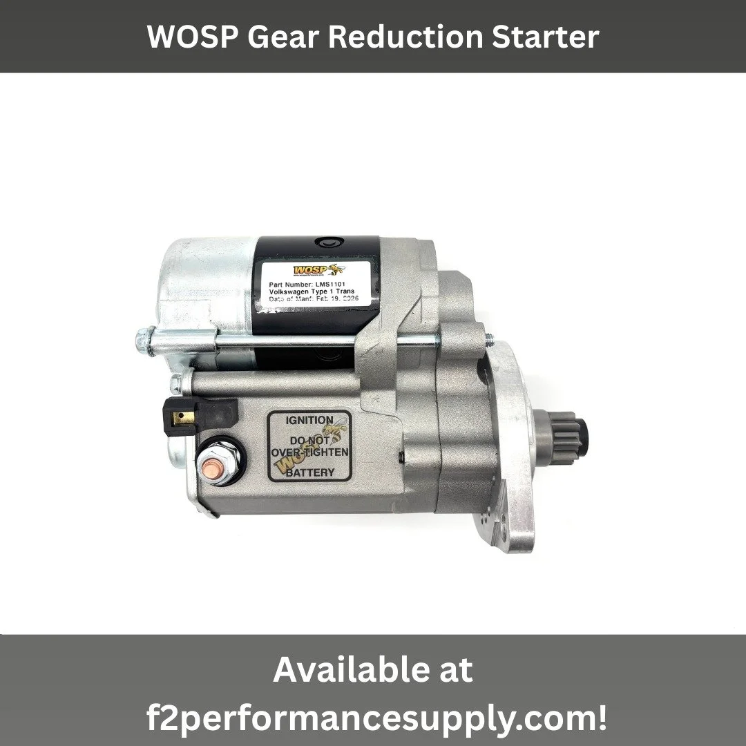 WOSP self supporting high torque VW gear reduction starter. Able to rotate 360 degrees to fit around any obstructions you may have. Works with VW Type 1 12 volt flywheel transmissions. Features a 9 tooth gear and 12V 1.0kw motor.
WOSP LMS1101

Check 