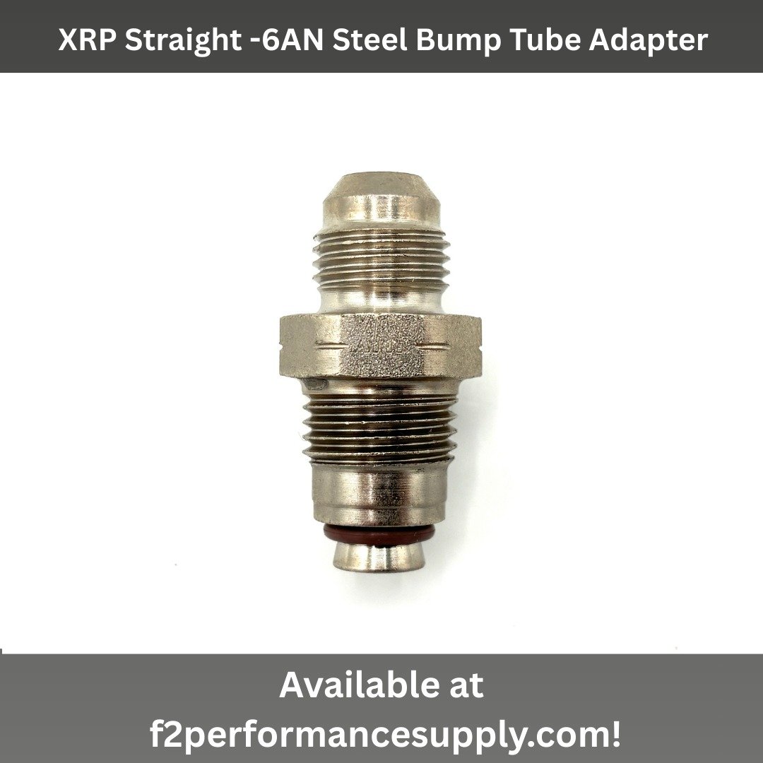 We are now offering XRP straight -6AN steel bump tube adapters. Offered in -6AN to M14 &times; 1.5, -6AN to M16 &times; 1.5, and -6AN to M18 &times; 1.5. They are available only in nickel plated steel. It includes a brown viton o-ring.

Shop f2perfor