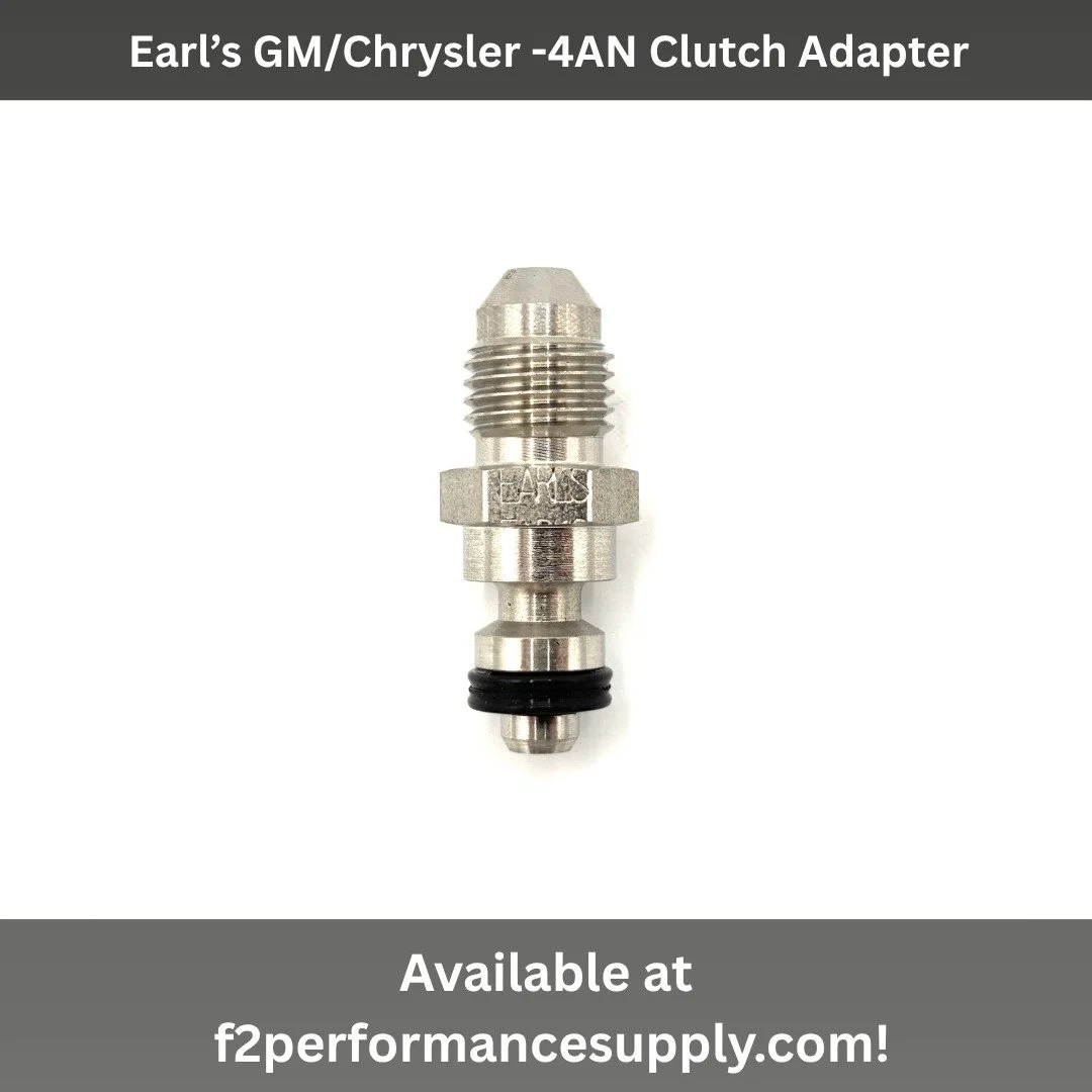 Earl's -4AN clutch adapter. Use 2 adapters when both the OE master cylinder and hydraulic release bearing (or slave cylinder) are used. Use 1 adapter for custom clutch setups that use either the OE master cylinder or OE release bearing (or slave). Ch