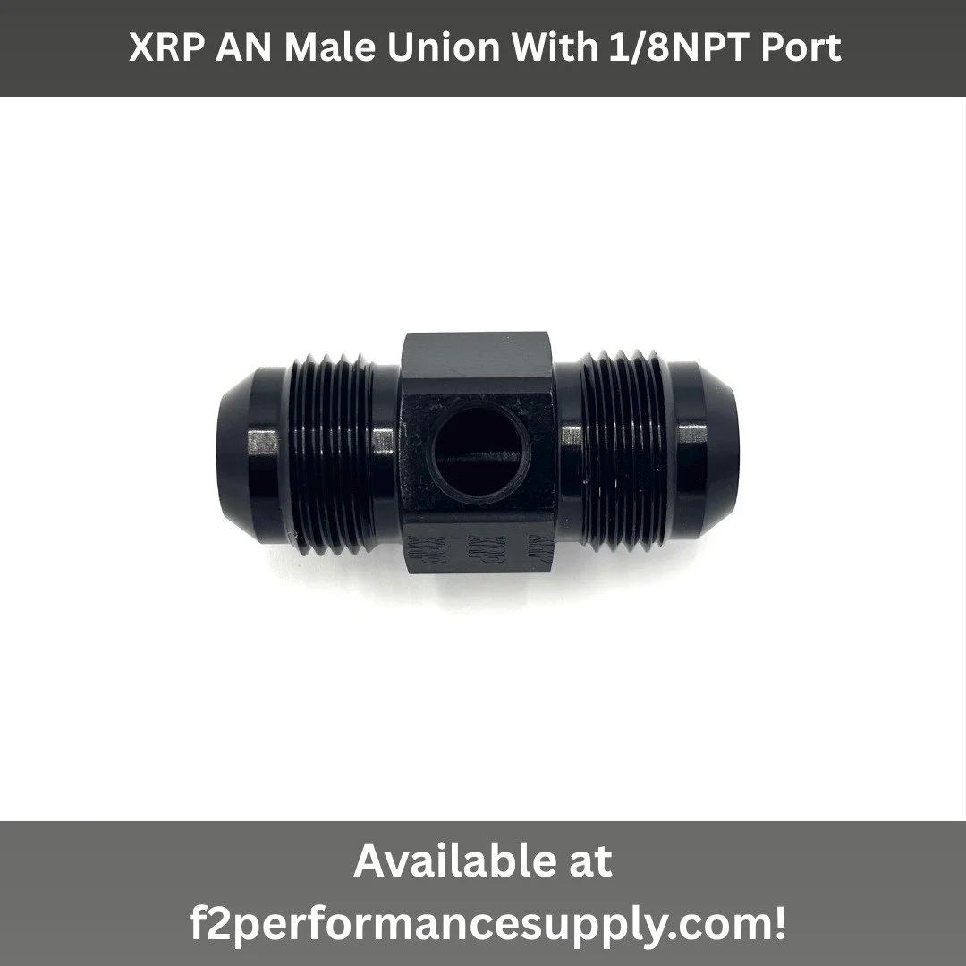 Check out our XRP AN male to male adapter with 1/8NPT female port. They are rated for use with fuel and oil. They are available in black only. We Offer them in -8AN and -10AN variants.

Buy now at f2performancesupply.com!
#xrpfittings #earlsperforman