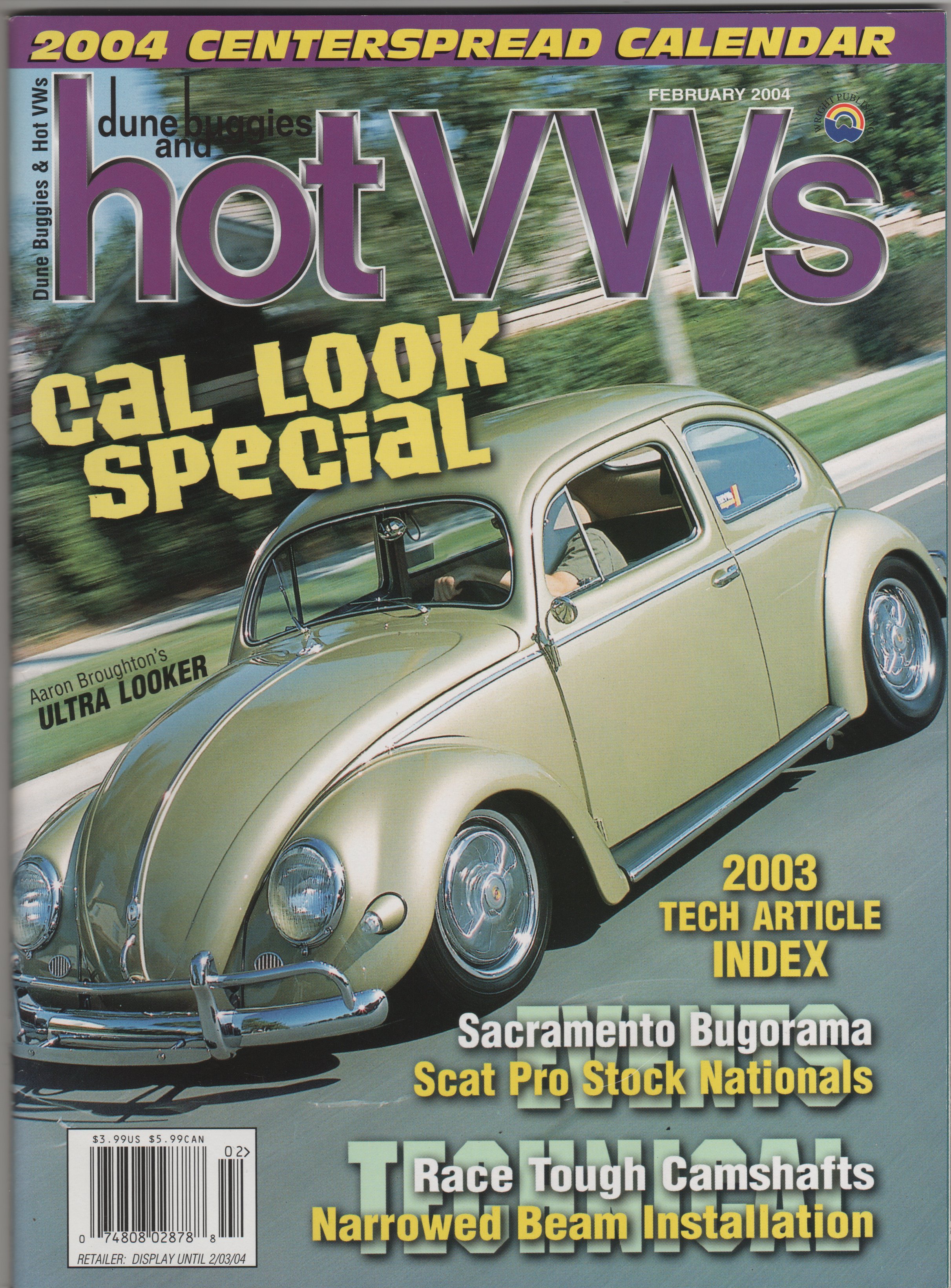 Front cover of Hot VW magazine 2004. Features Aaron Broughton's VW Bug.