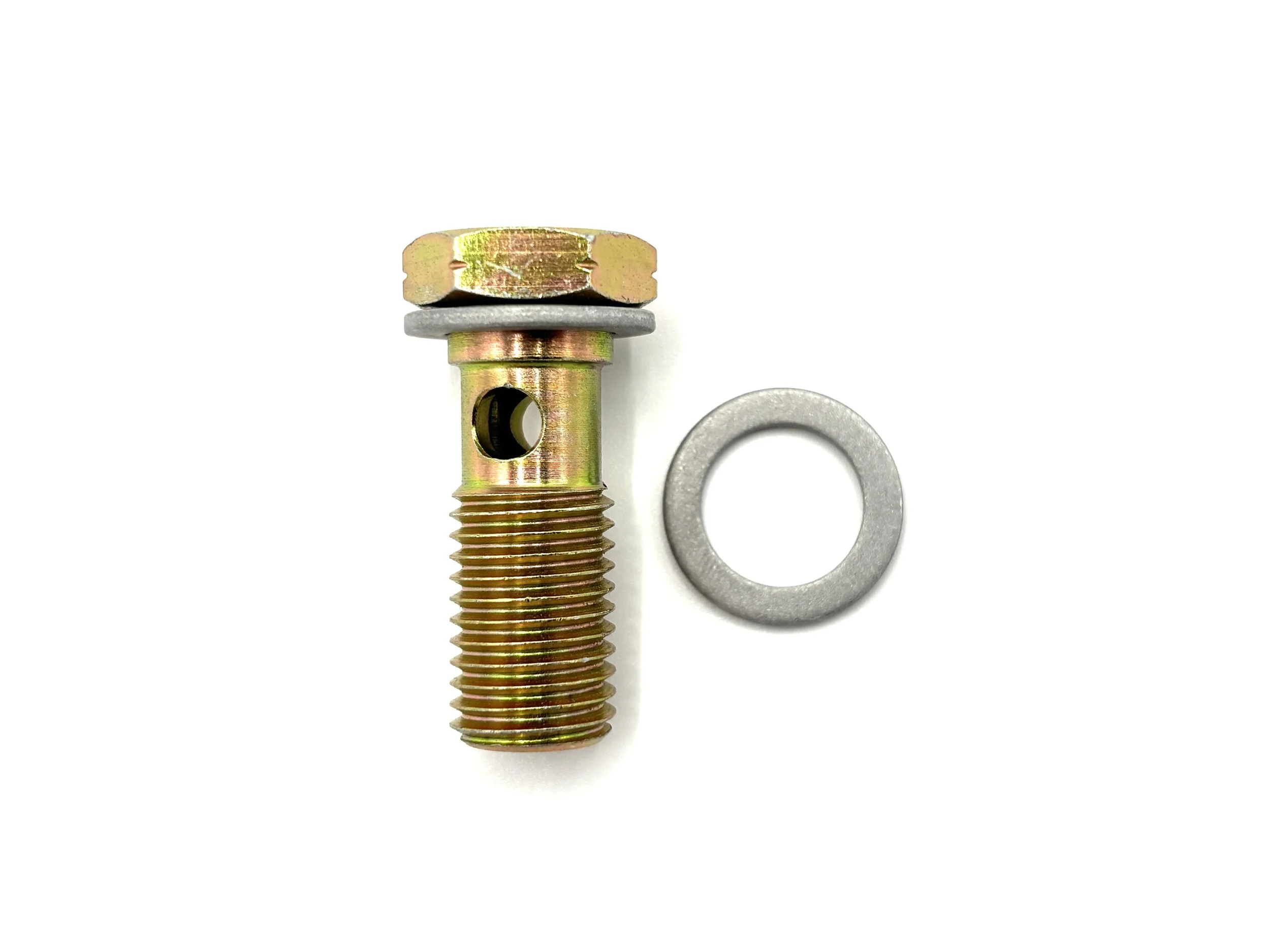 Short M12 x 1.5 Steel Banjo Bolt