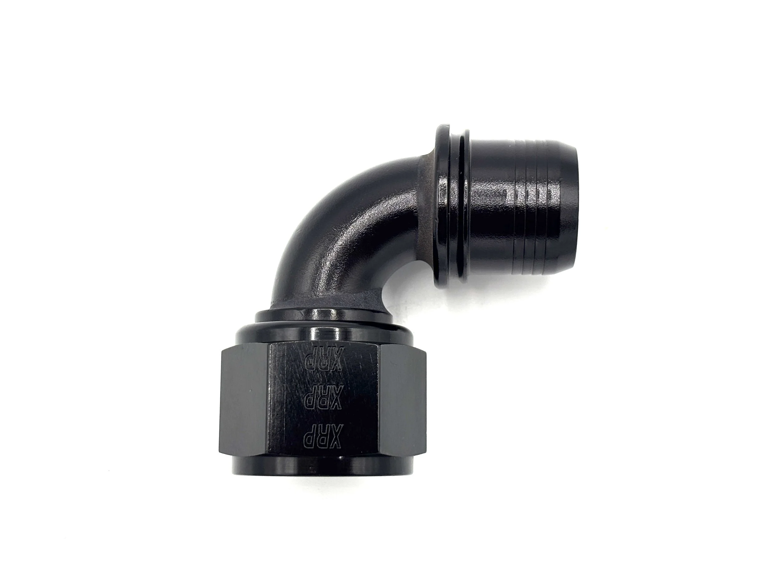 90 Deg. -16AN Race Crimp Hose End to -12AN Female