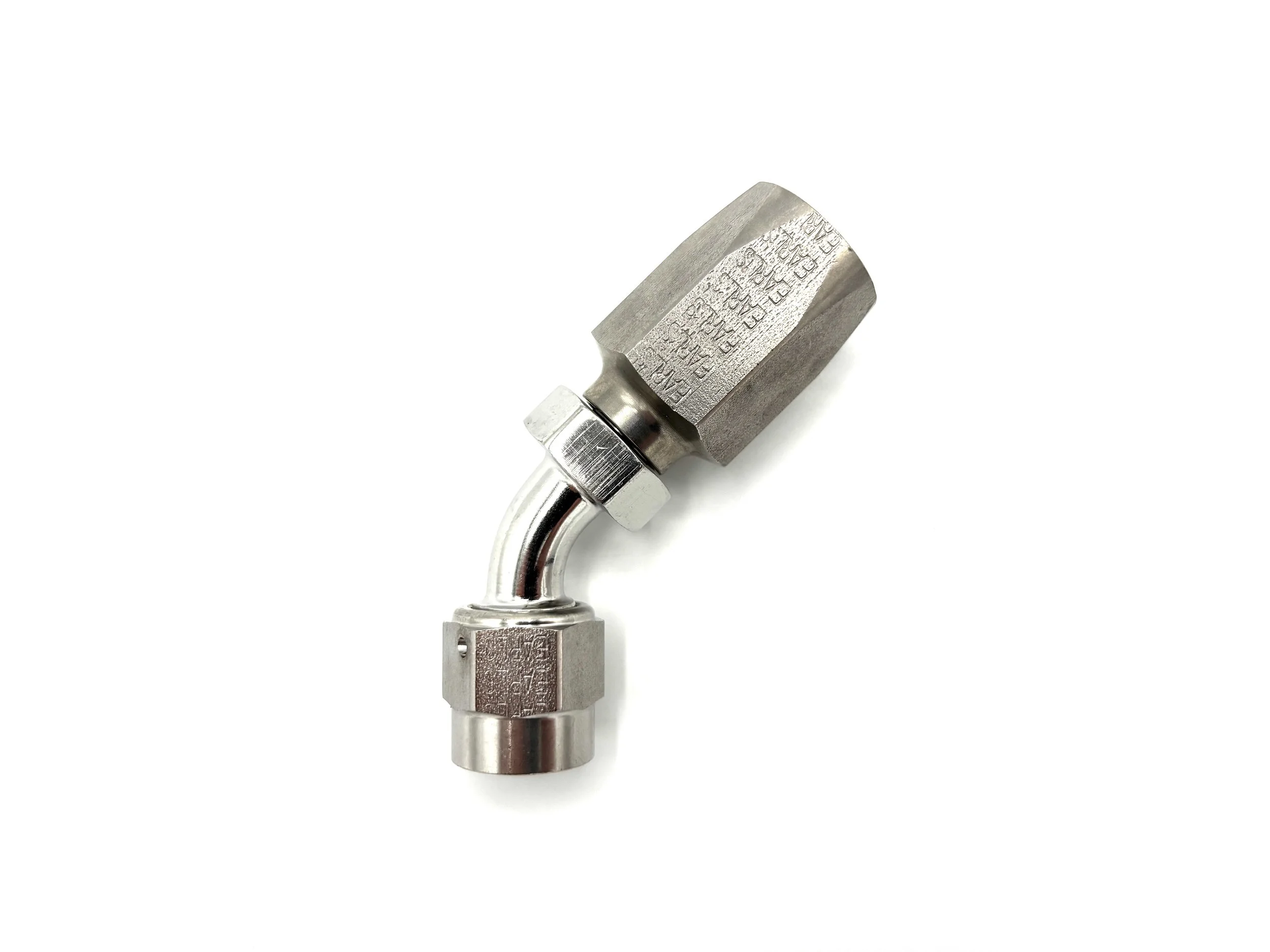 45 Deg. -6AN Stainless Steel Power Steering Hose End to AN Female