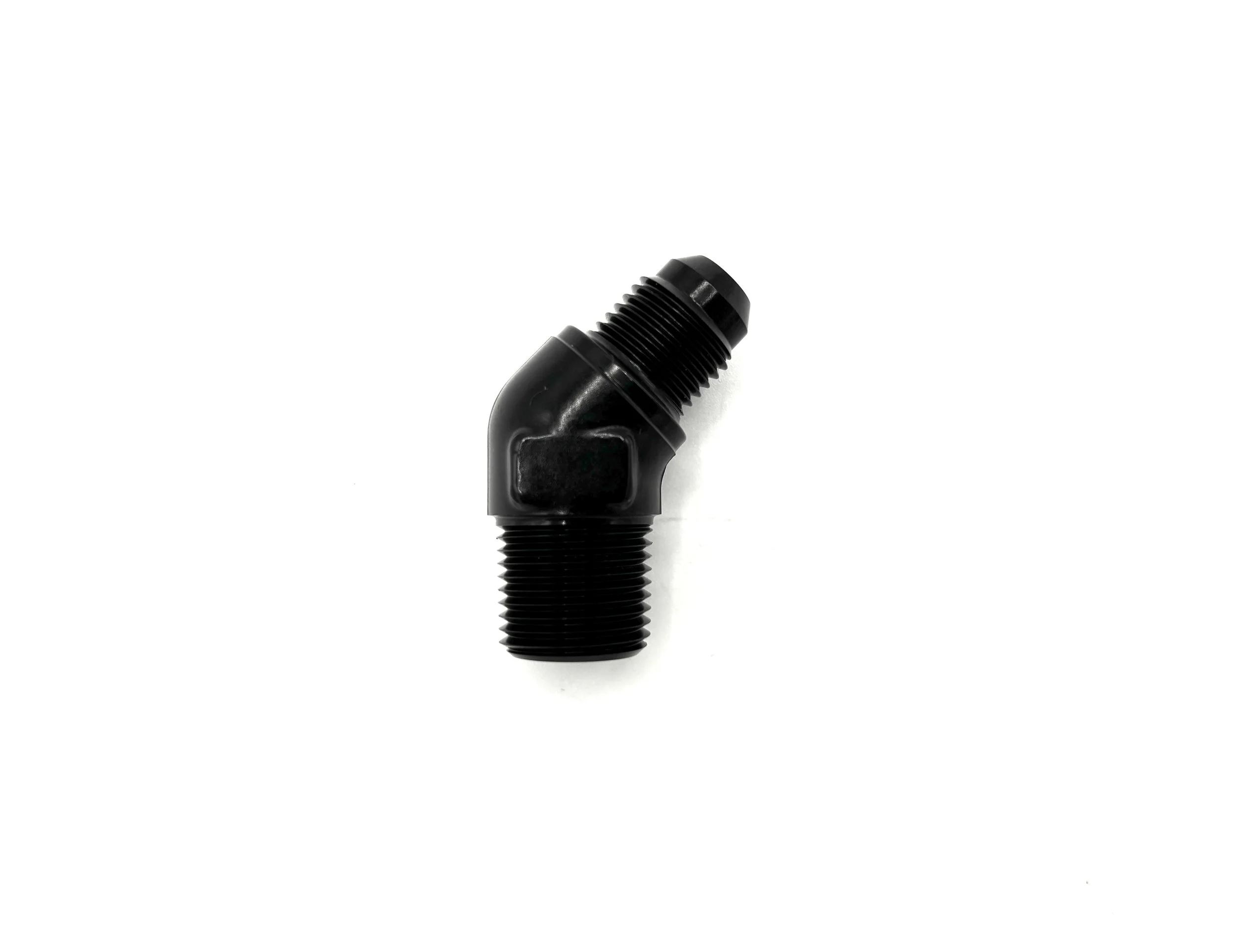 45 Deg. -6AN Male to 3/8NPT Male Adapter
