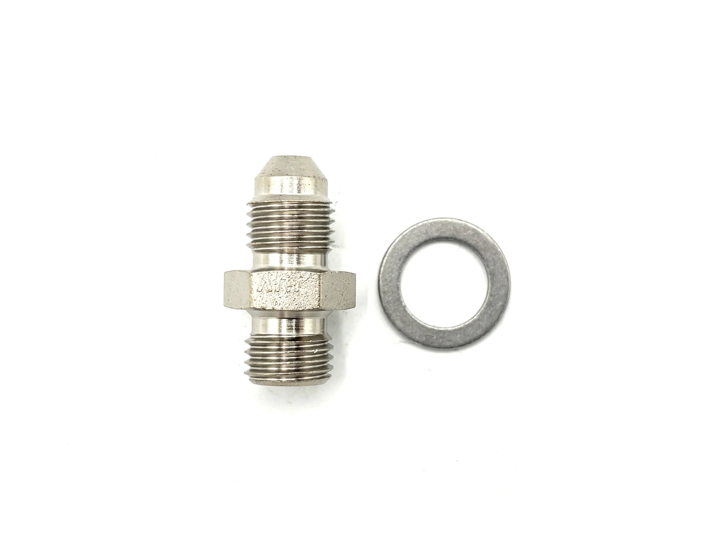 AN Male to 7/16-20 Male Steel Crush Washer Seal Adapter