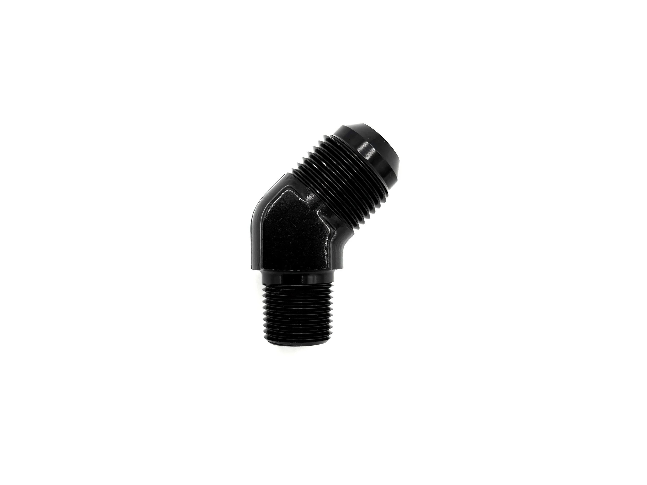 45 Deg. -10AN Male to 3/8NPT Male Adapter