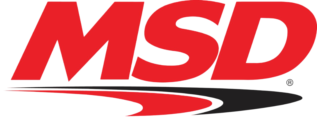 MSD logo with bold red letters and stylized underline design.