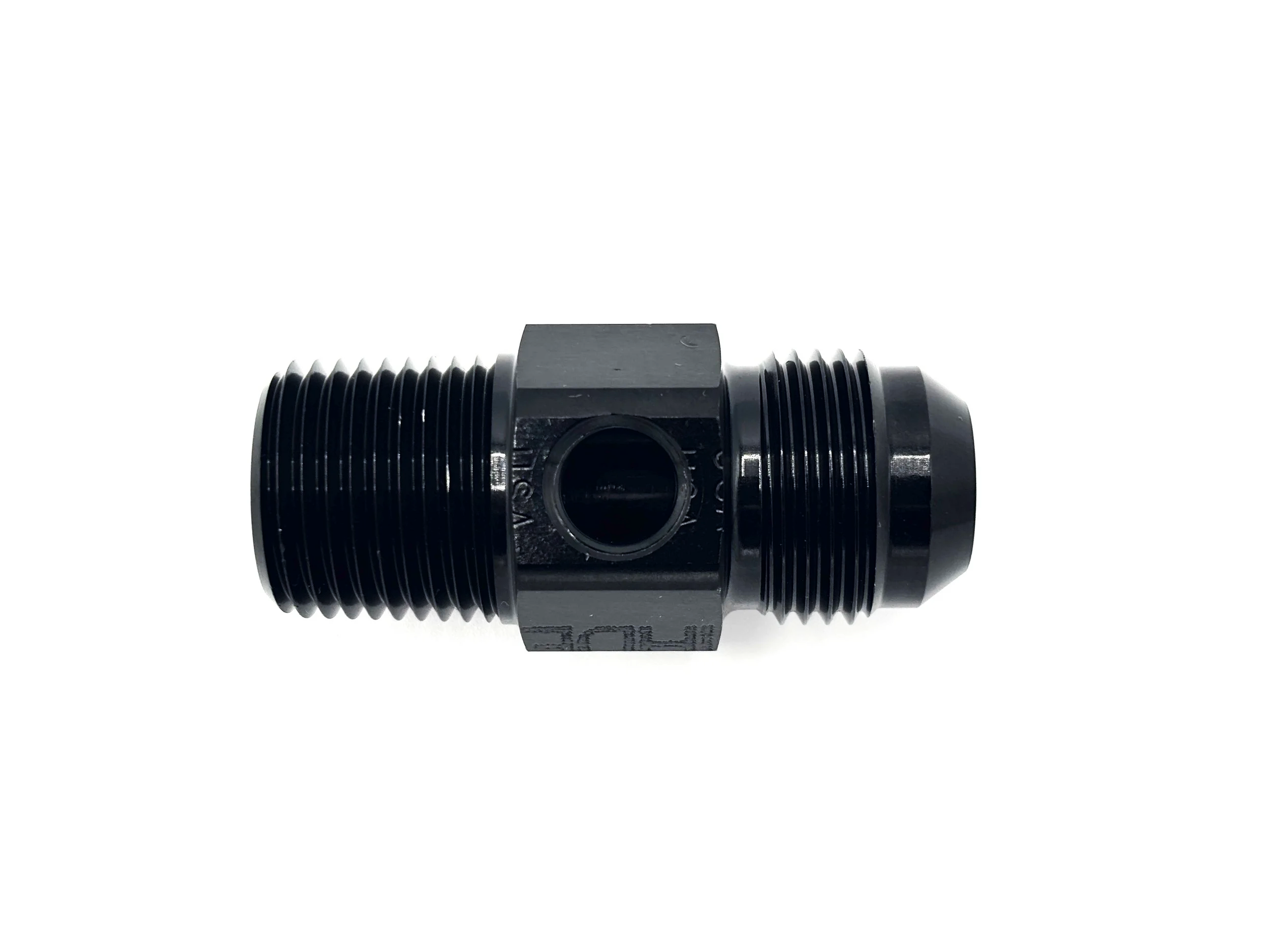 -10AN Male to 1/2NPT Male Adapter with 1/8NPT Port