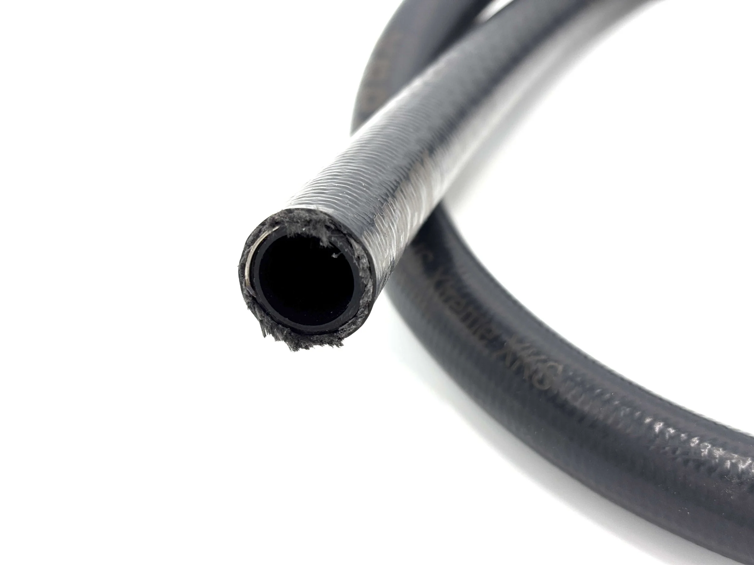 XRP ProPlus Xtreme aramid and silicone cover PTFE hose. Black in color.