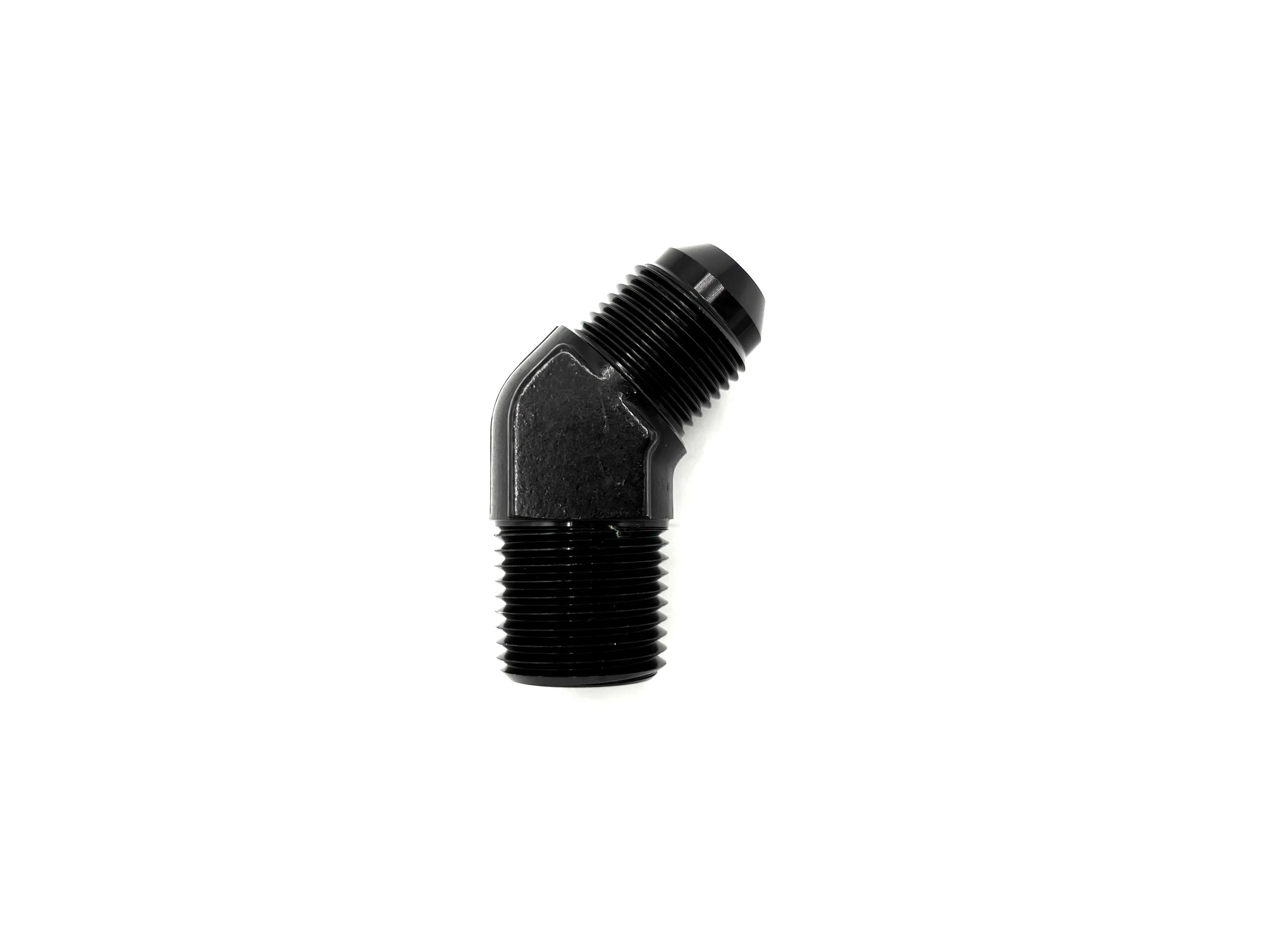 45 Deg. -8AN Male to 1/2NPT Male Adapter