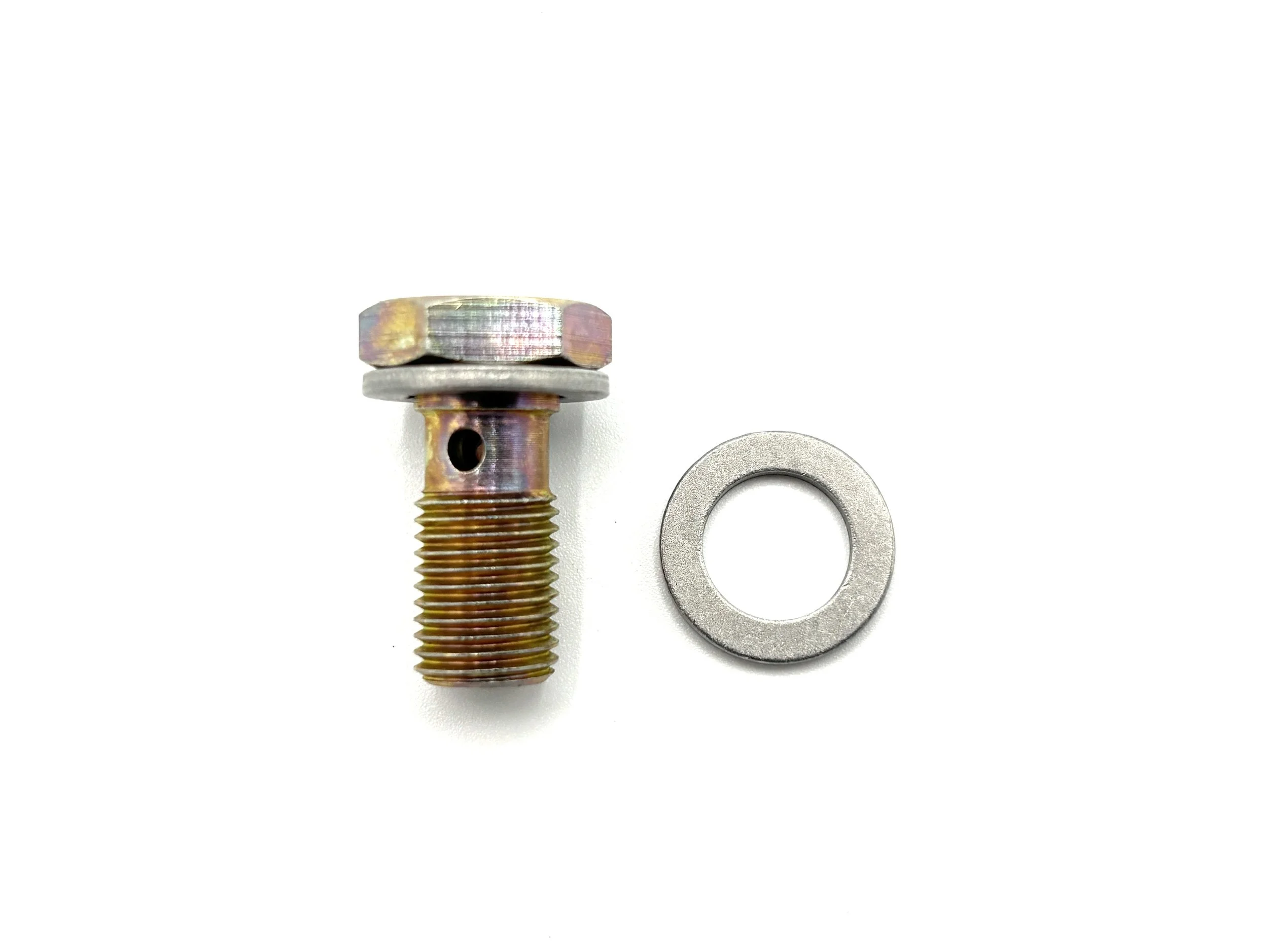 Short 3/8-24 Steel Banjo Bolt