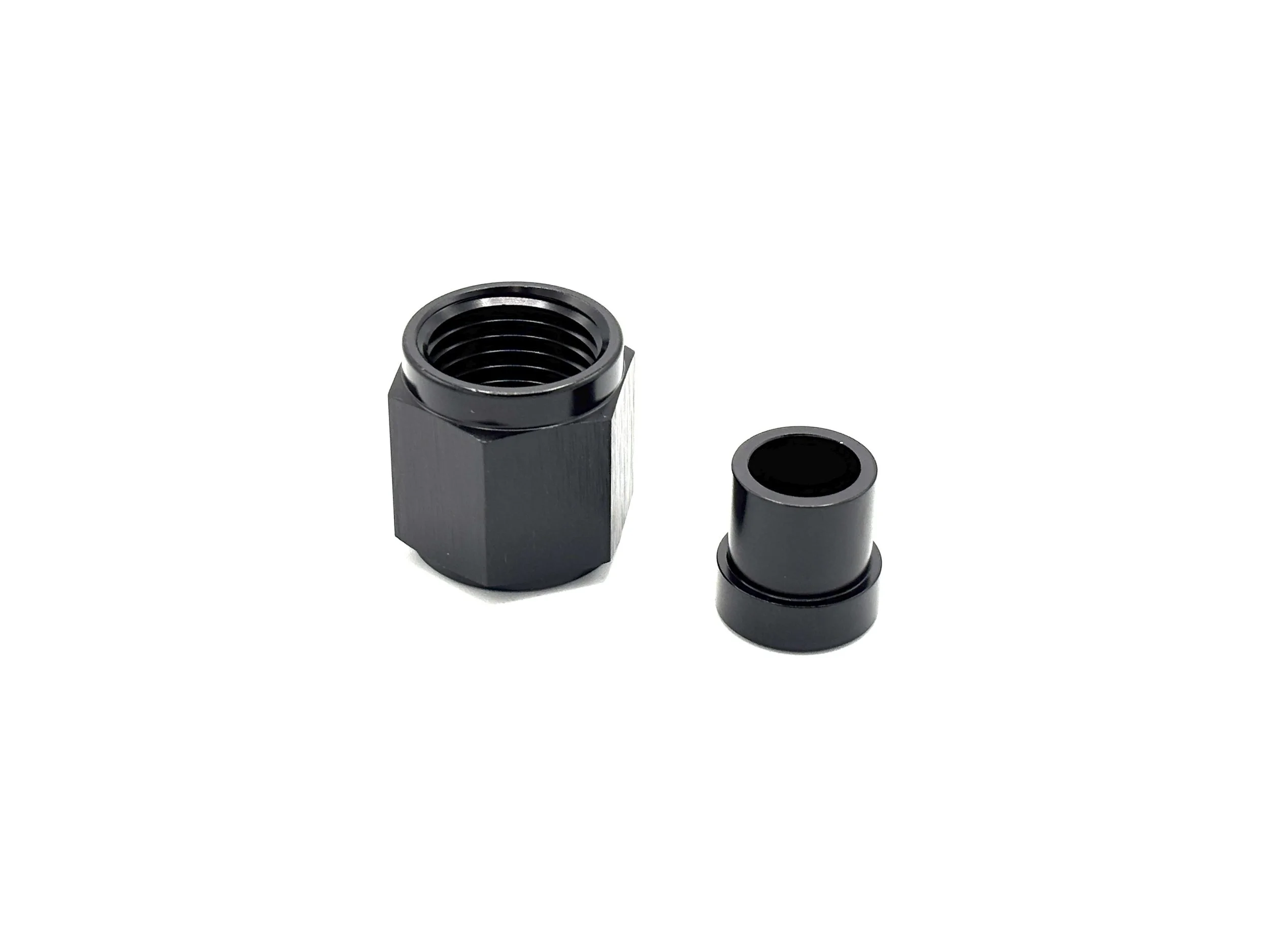 -6AN to 5/16in tube nut and tube sleeve aluminum