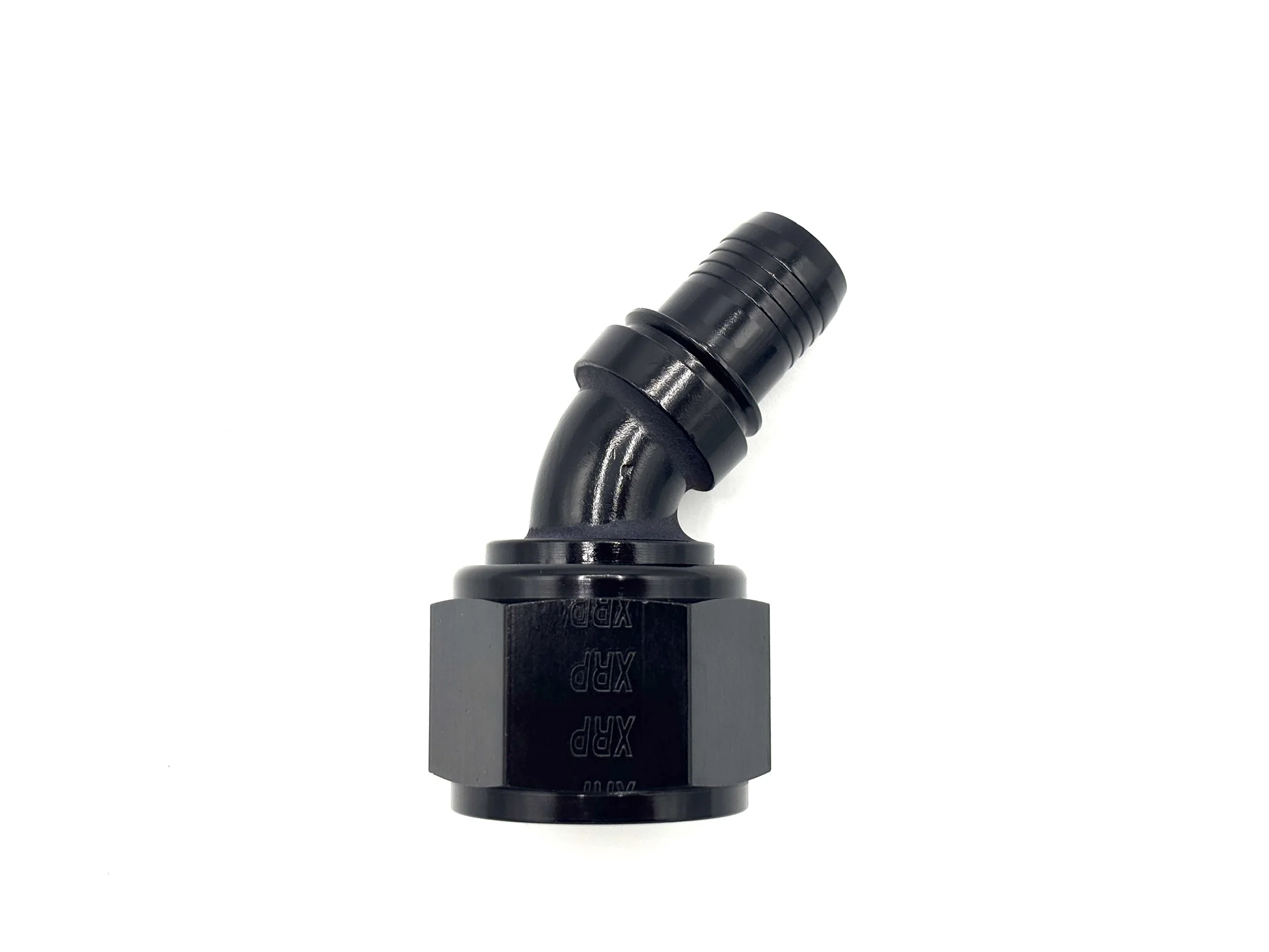 45 Deg. -10AN Race Crimp Hose End to -12AN Female