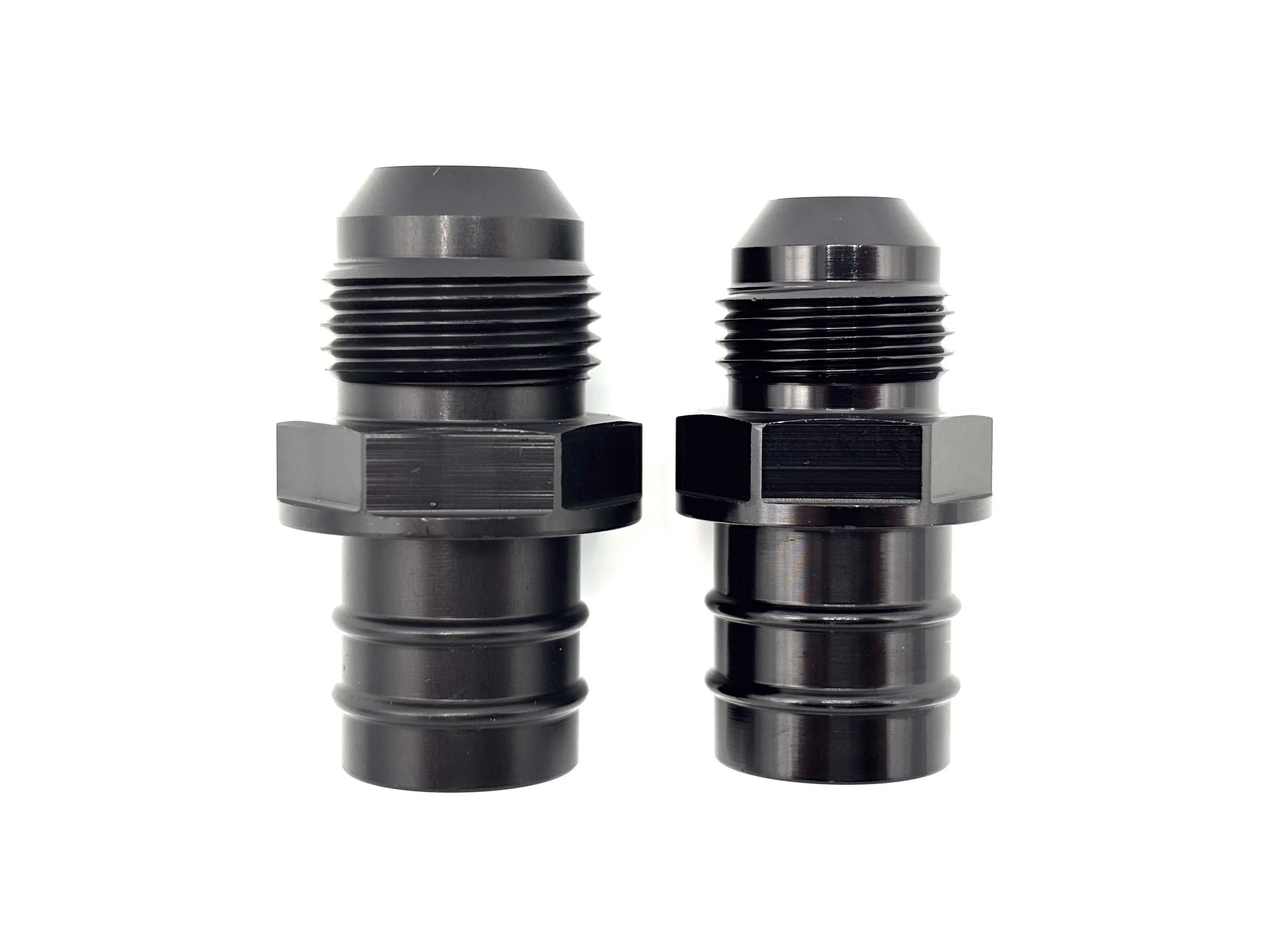 Earl's AN male to GM LS PCV fitting. Black in color.