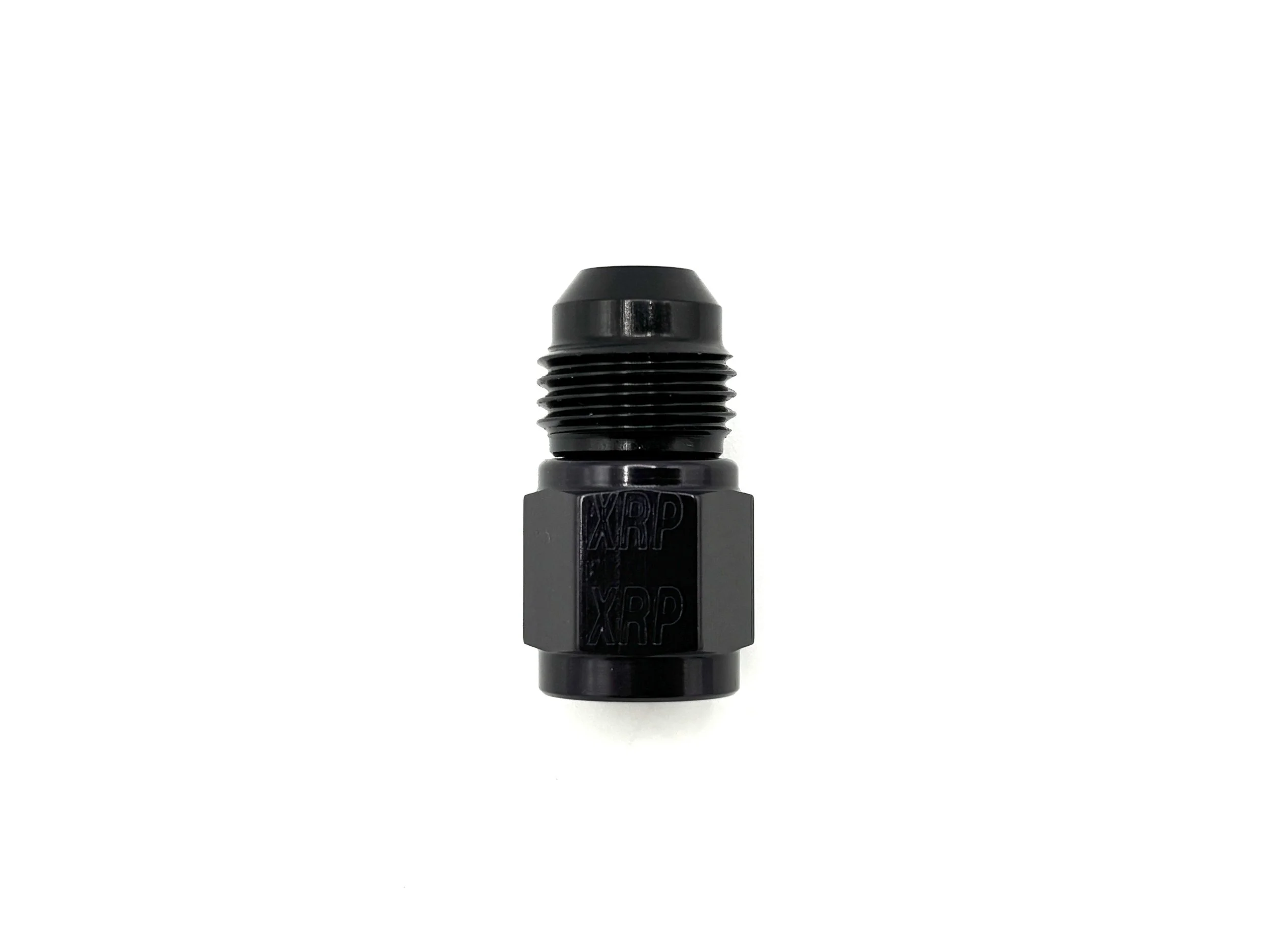 XRP straight -4AN female to -6AN male expander fitting. Black in color.
