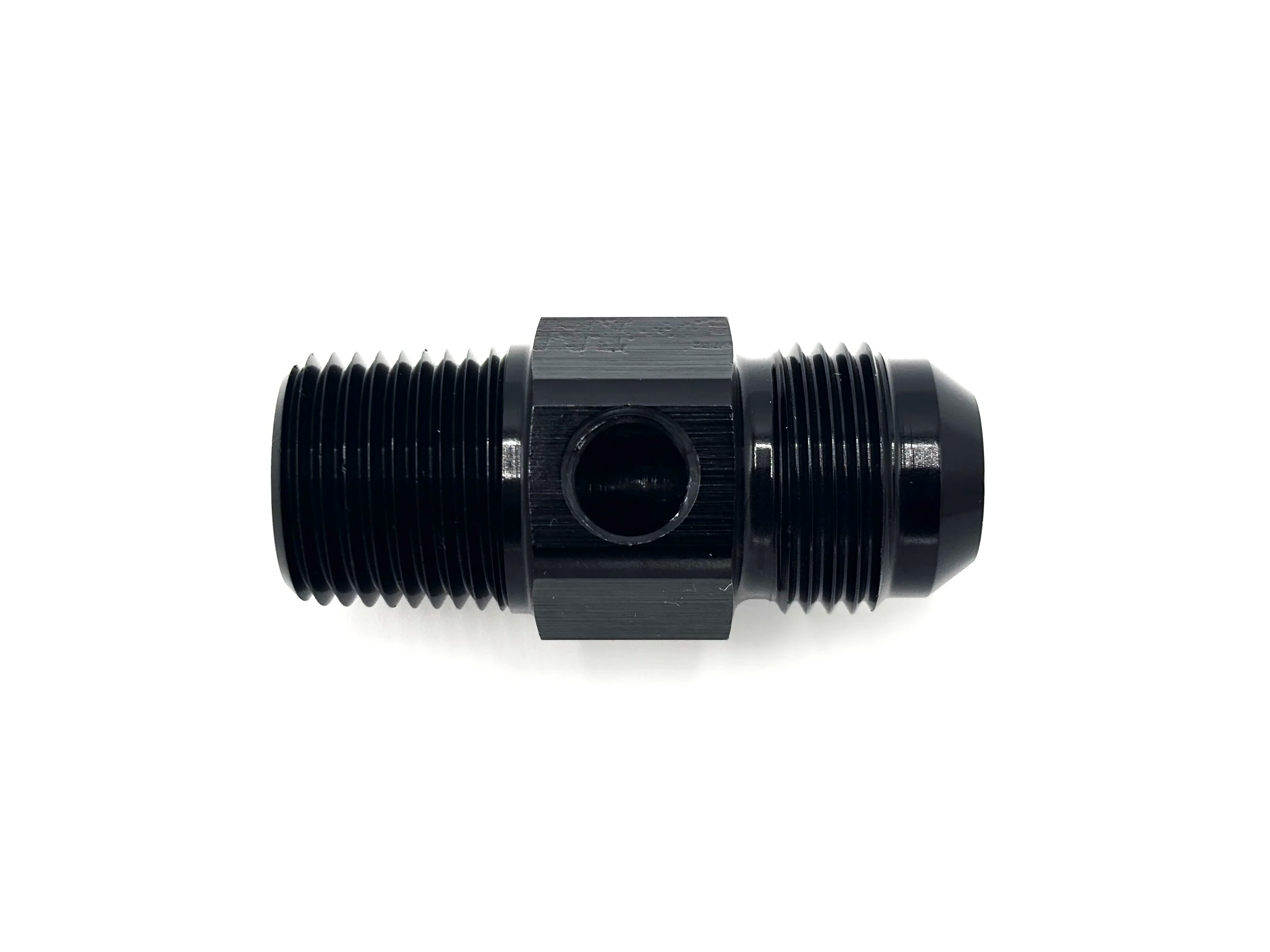 -10AN Male to 3/8NPT Male Adapter with 1/8NPT Port