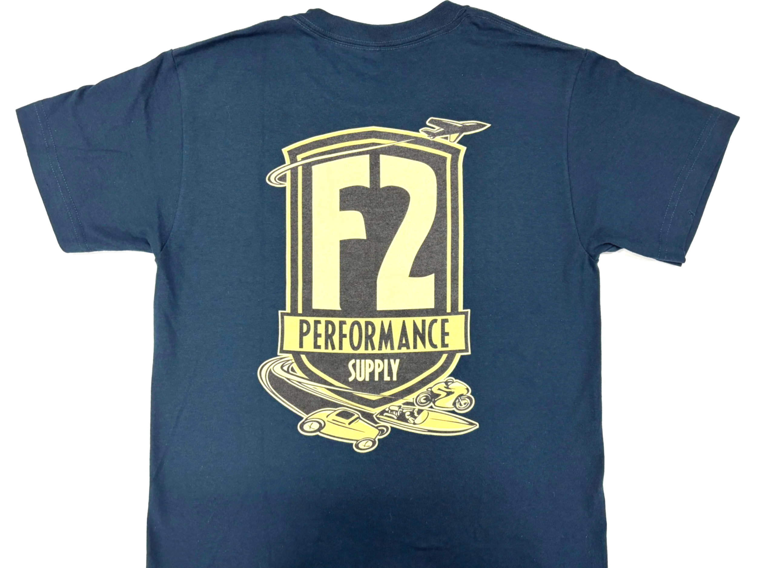 Navy Blue Short Sleeve T-Shirt with Classic F2 Logo