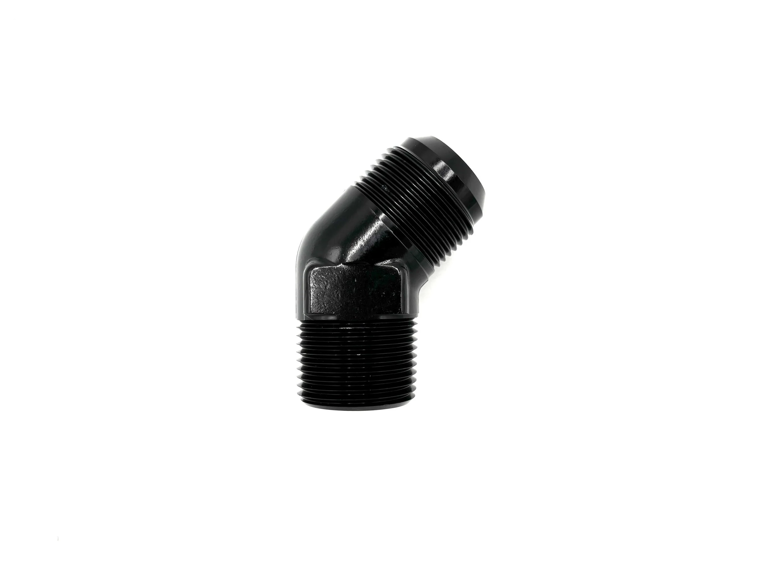 45 Deg. AN Male to NPT Male Adapter