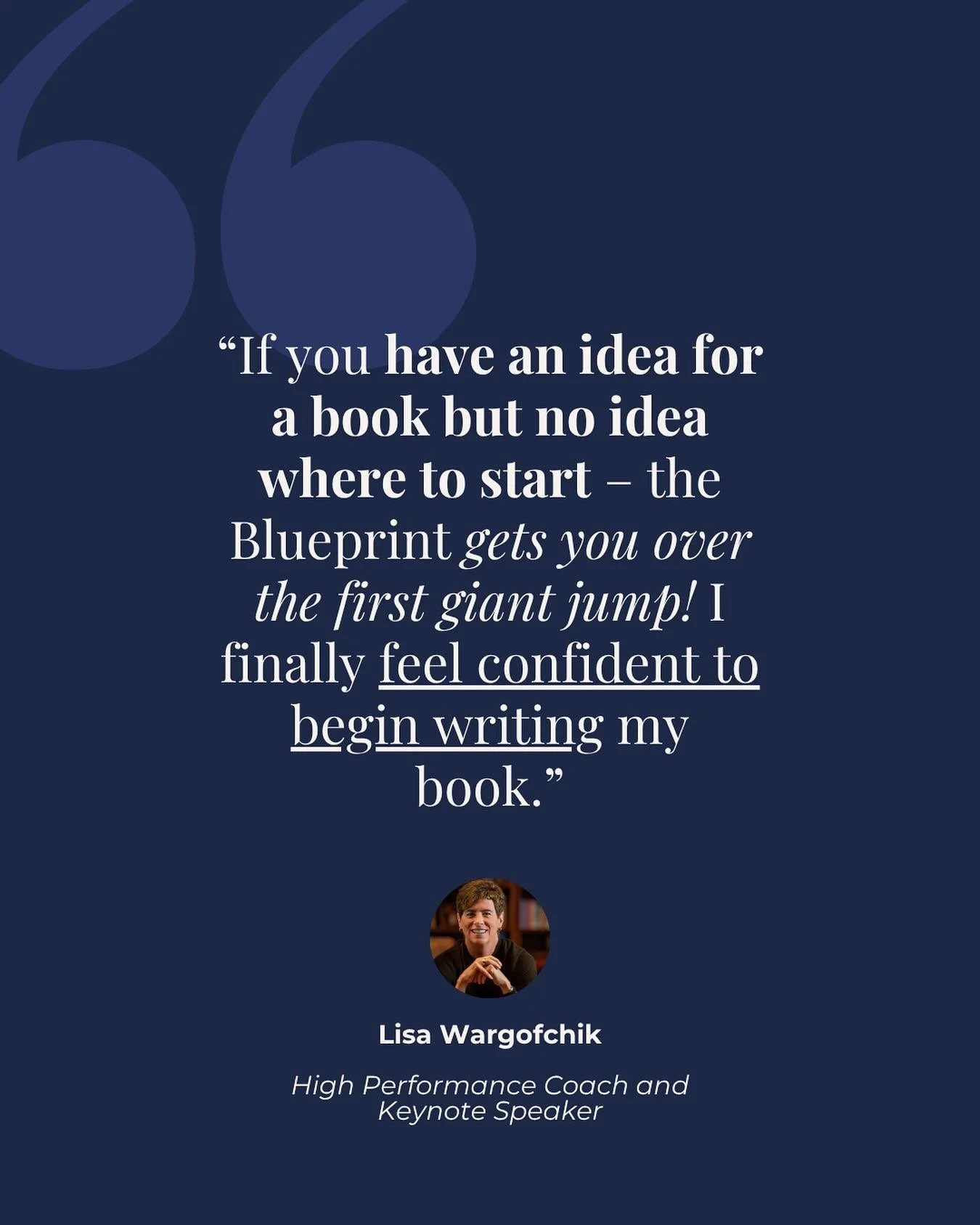 As a keynote speaker, Lisa knew she wanted to write a book that would help her:

&rarr; Land more speaking engagements
&rarr; Charge higher speaking fees
&rarr; Lead audience members to her coaching offers

&hellip;but when we started working togethe