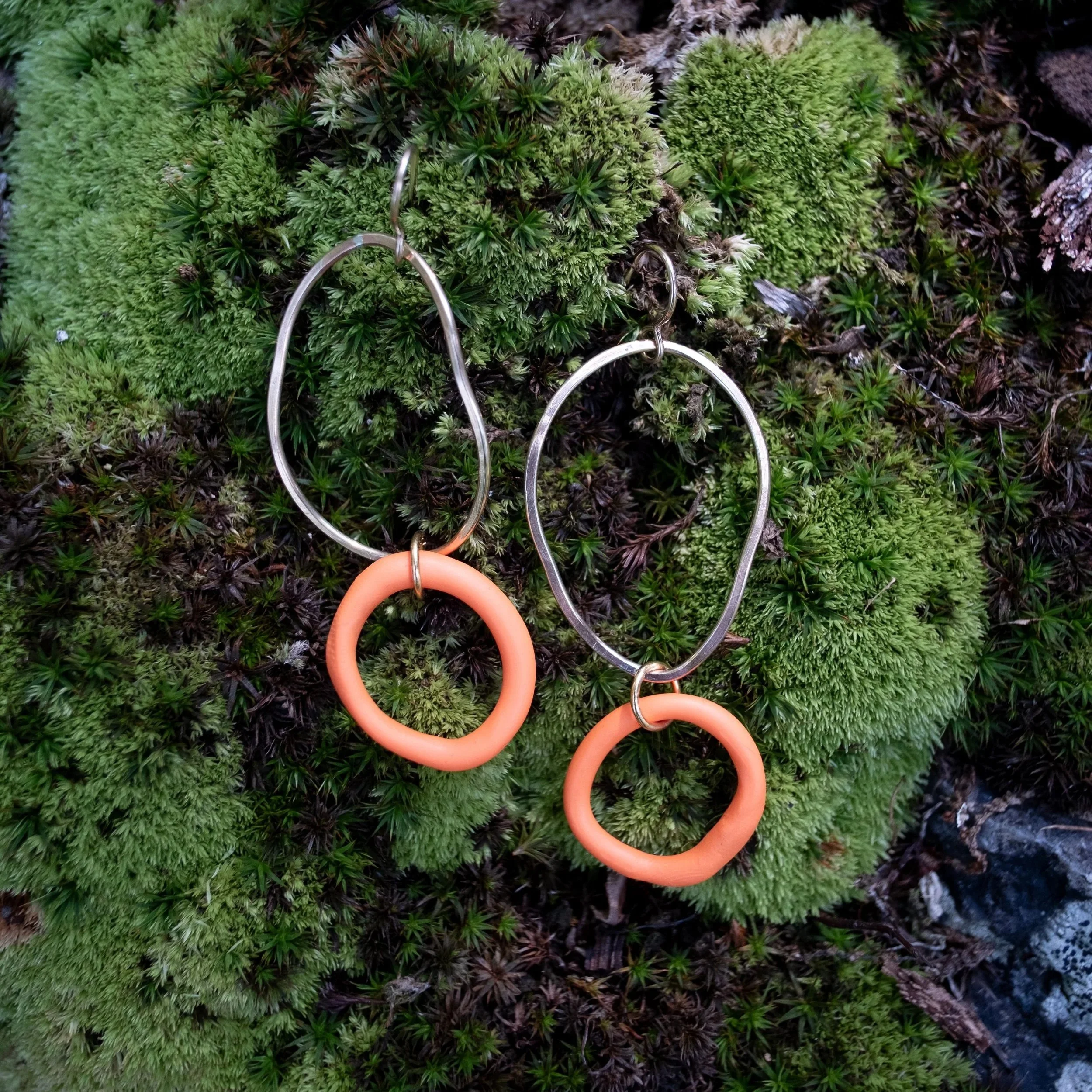 Orange & Brass Dangles