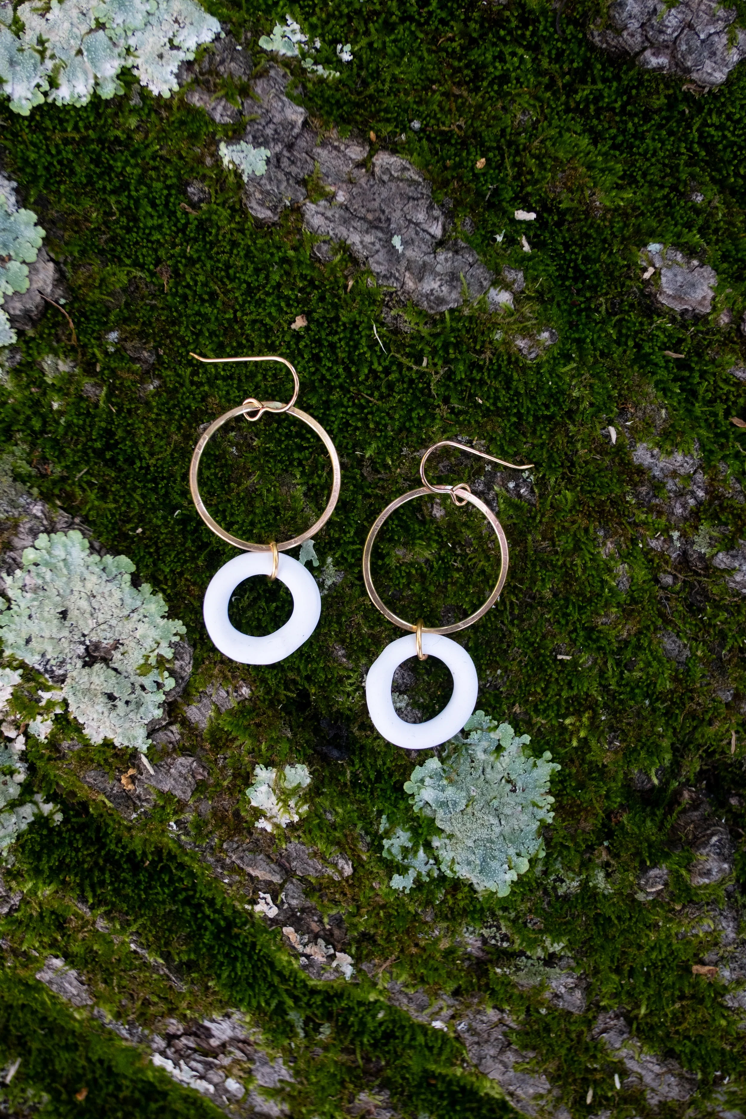 White & Brass Dangles