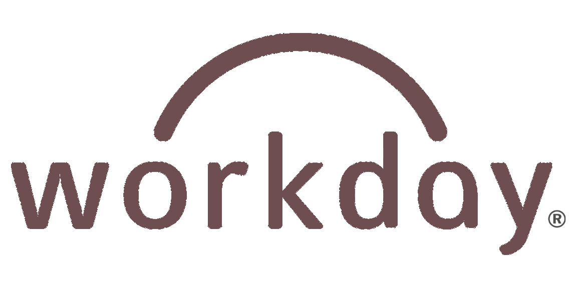 Workday logo with the word 'workday' under a semicircular arc.