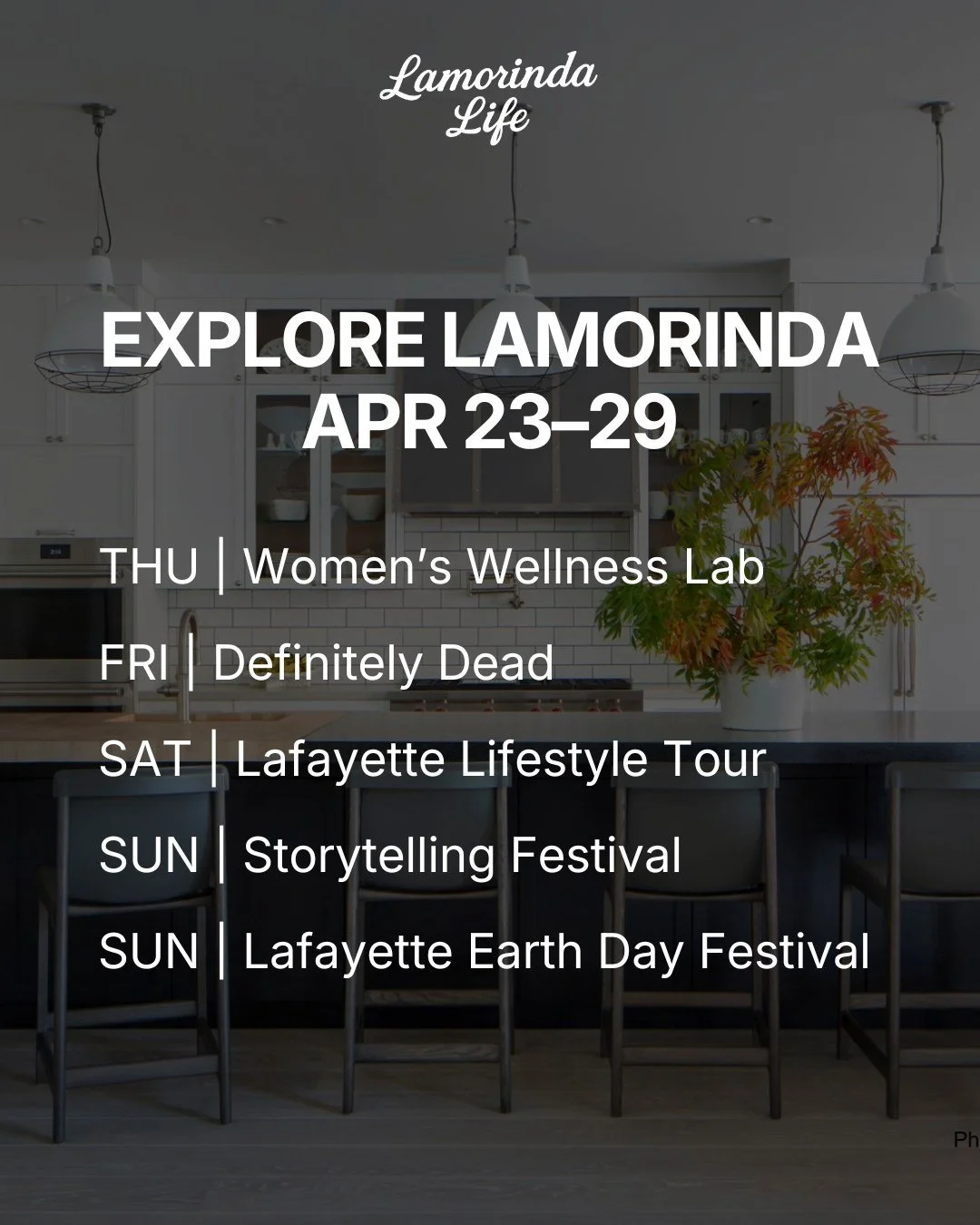 A really good mix this week if you&rsquo;re looking to get out.

Wellness, live music, a peek inside some incredible homes, plus a couple great ways to spend Sunday.

Spring is finally feeling like spring, which makes it easier to say yes to getting 