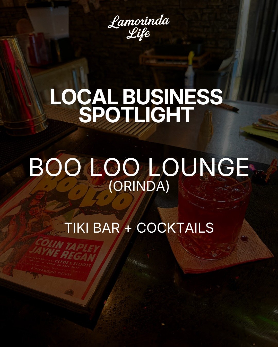 A different kind of night out in Orinda.

A small tiki lounge tucked next to the Orinda Theatre, with a more intimate, cocktail-focused feel than most spots nearby. The space leans into a mid-century, island-inspired vibe, with a curated drink menu a