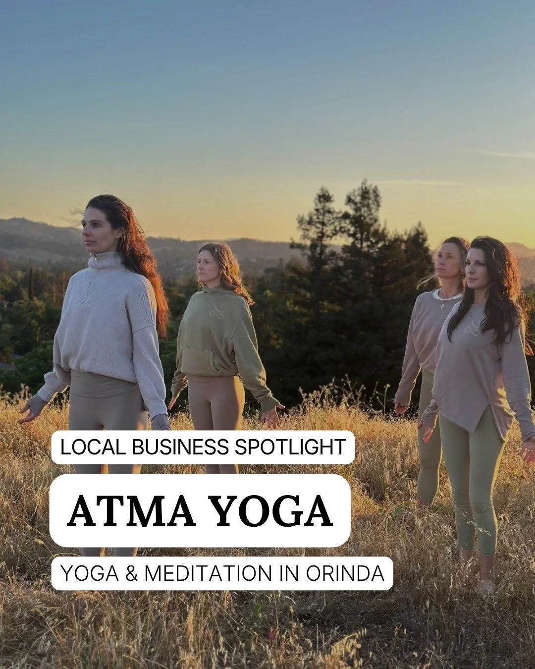 Atma Yoga offers yoga and meditation for adults and children at 99 Brookwood Road in Orinda.

Founded by husband-and-wife team Carlo and Thea Fiatarone, the family-owned studio takes its name from a Sanskrit word referring to soul, spirit, or true se