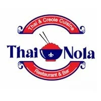 Logo of Thai Nola restaurant and bar, featuring text and a chopstick icon