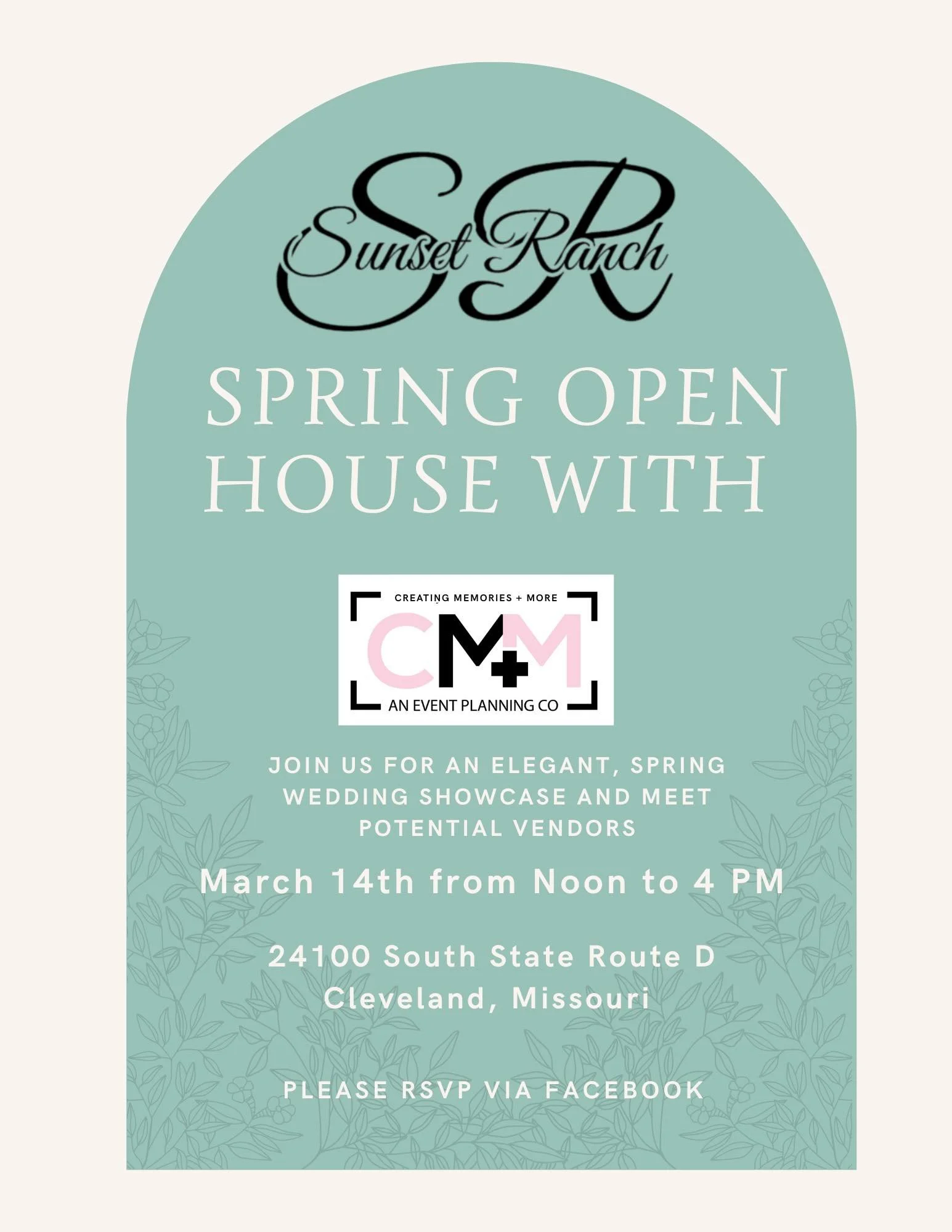 Couples — Tour Sunset Ranch and Meet Preferred Vendors (Sat, March 14 | Noon–4PM)