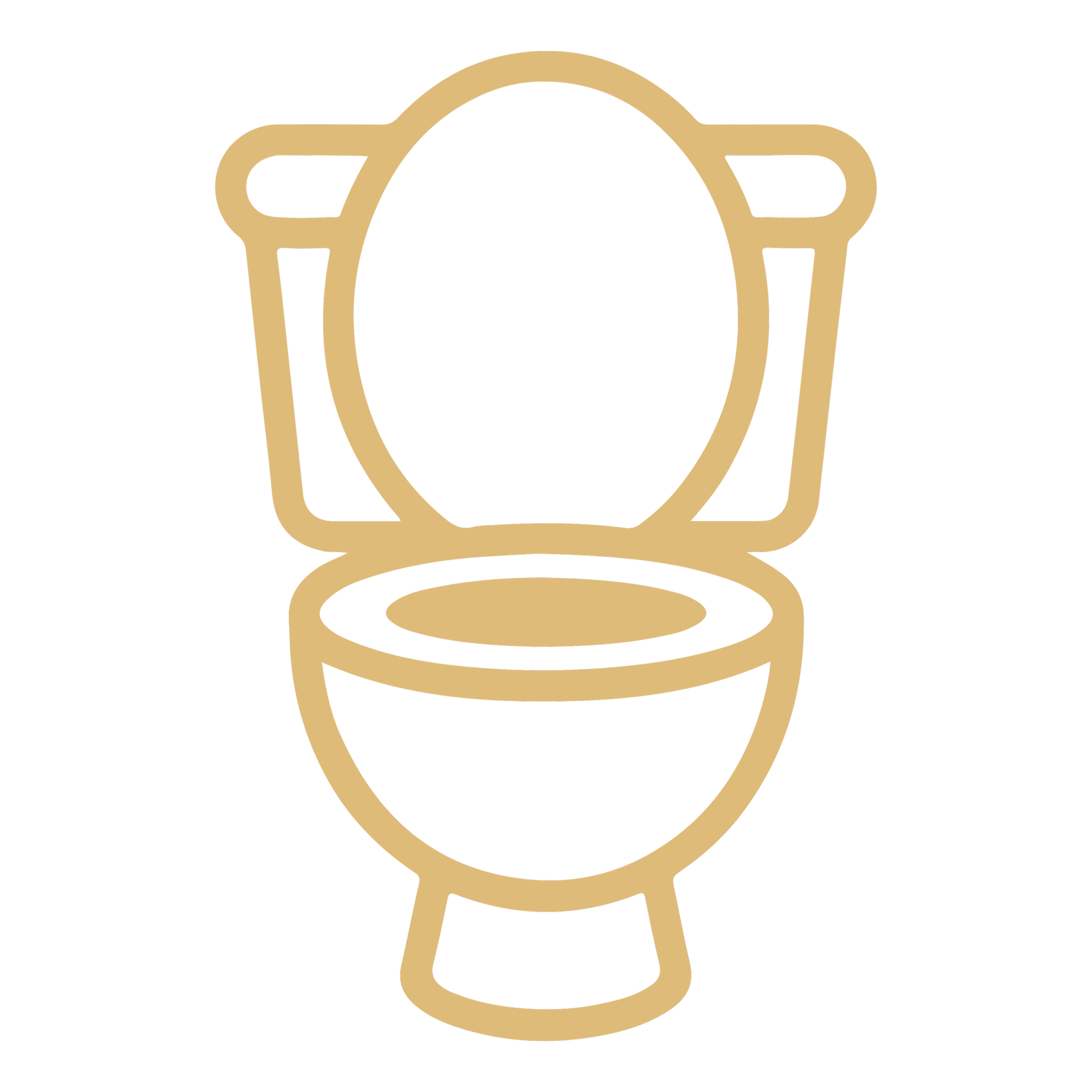 Gold outline of a camera or photo frame on a black background.