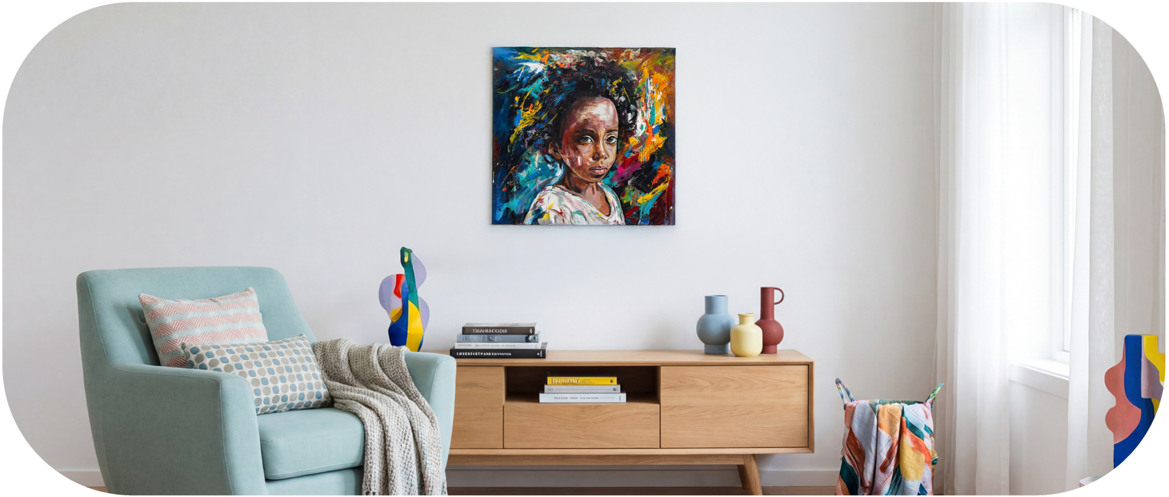 Dein Kunstwerk, digital visualisiert in deinem Zuhause