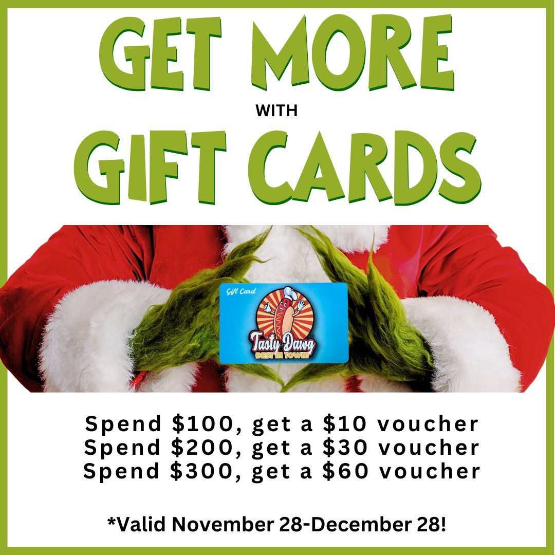 This is the season for giving.  Why not give something to yourself, too?! Introducing our reward voucher program! When you splurge on gift cards (because, let's be real, you're gonna do it anyway), earn some love for yourself too! Spend $100, score a