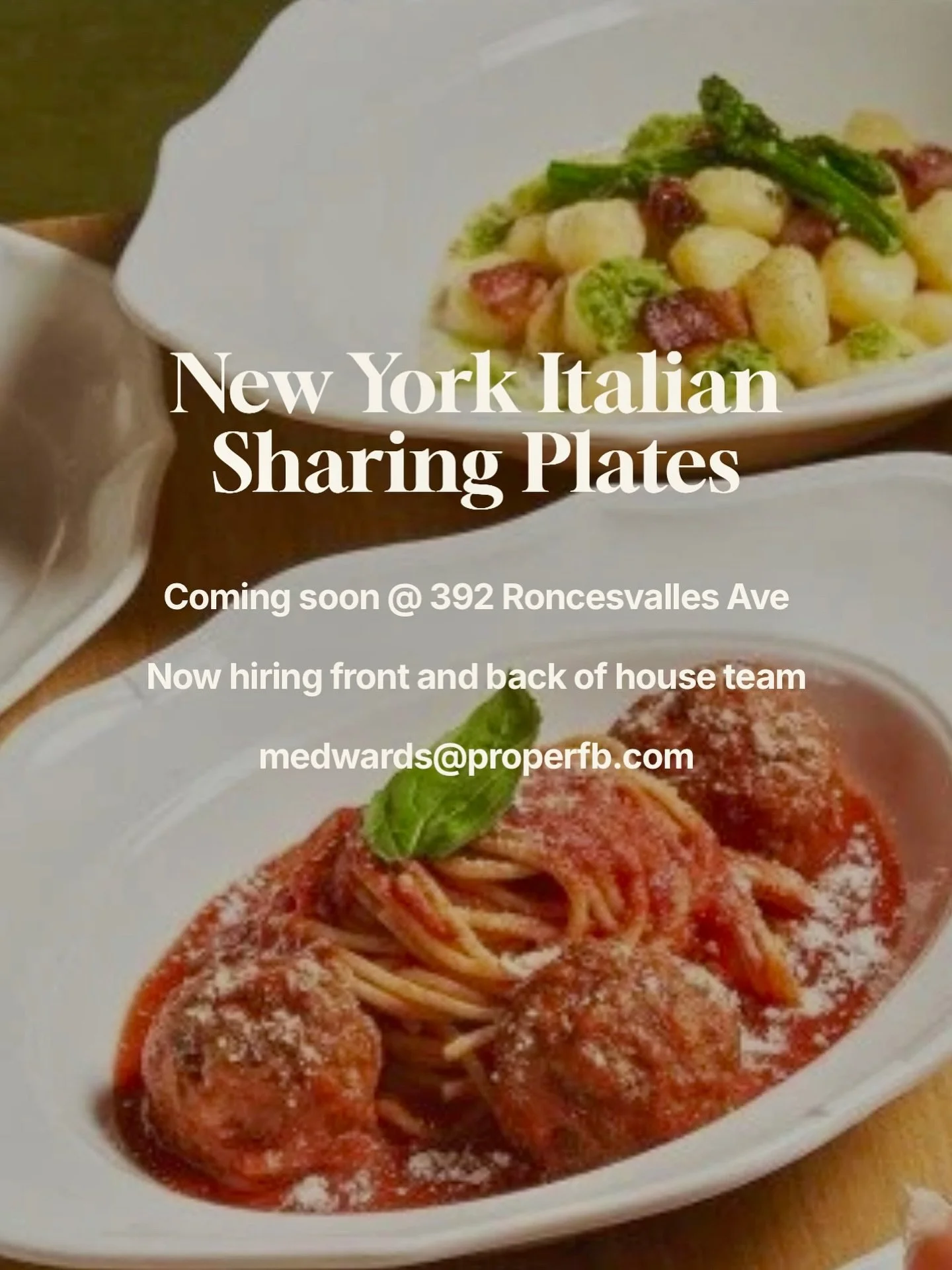 New updates coming soon! 

Want to join the Proper team? Hiring FOH and BOH at the email listed on our website. 

#properto #torontofood #italianamerican