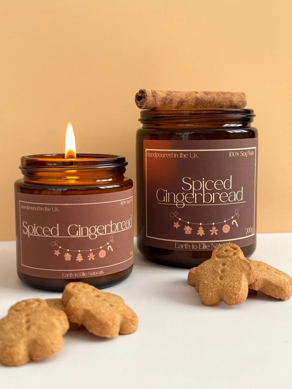 Spiced Gingerbread Scented Candles now available as part of the Christmas collection 🫚🕯️ 

The Scent Is A Gorgeous Mix Of Warm Ginger, Soft Cinnamon, A Hint Of Clove, And Buttery Sweetness. Every Candle Is Hand-Poured In Small Batches, And The Frag
