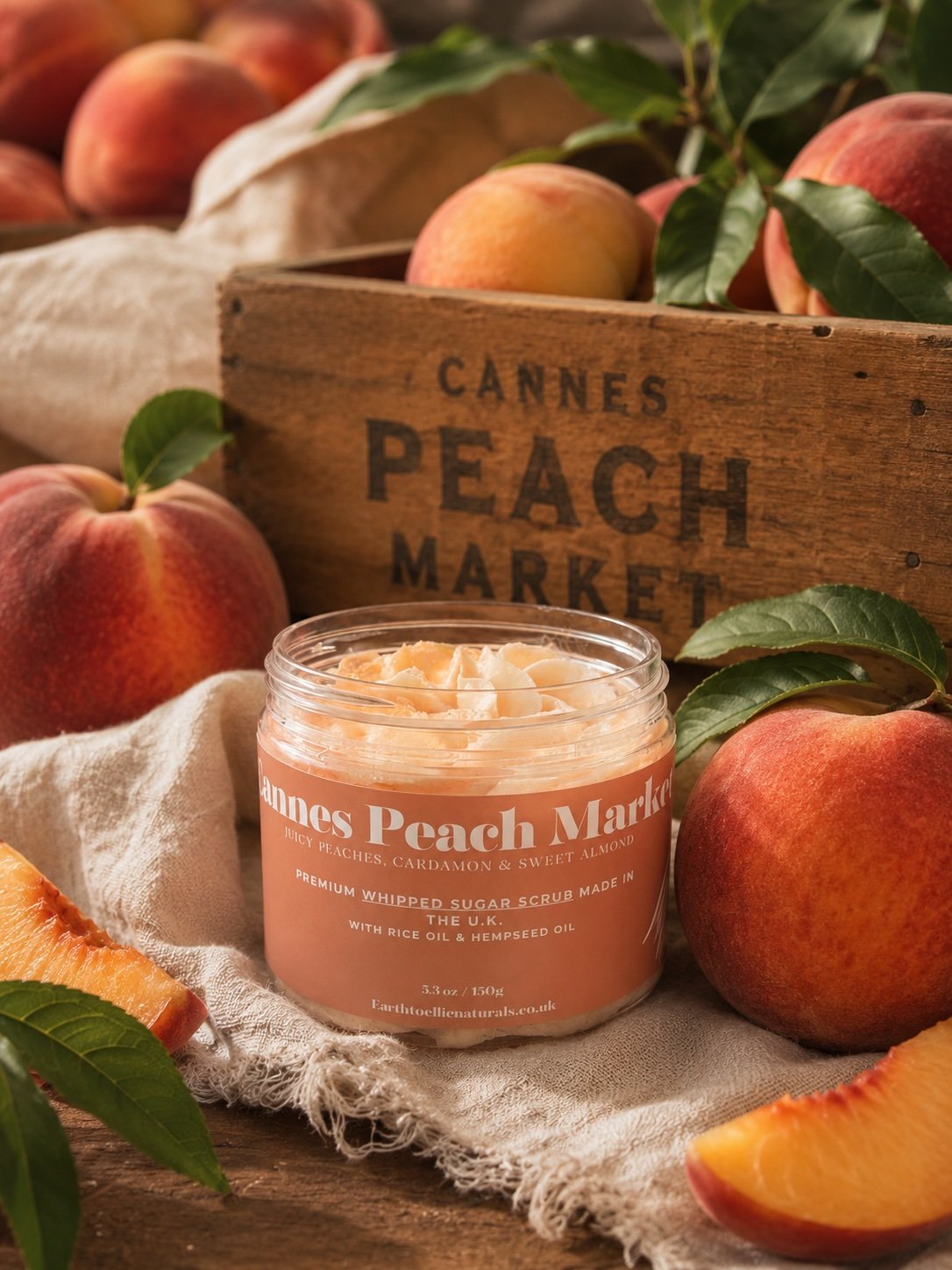 Cannes Peach Market Whipped Sugar Scrub