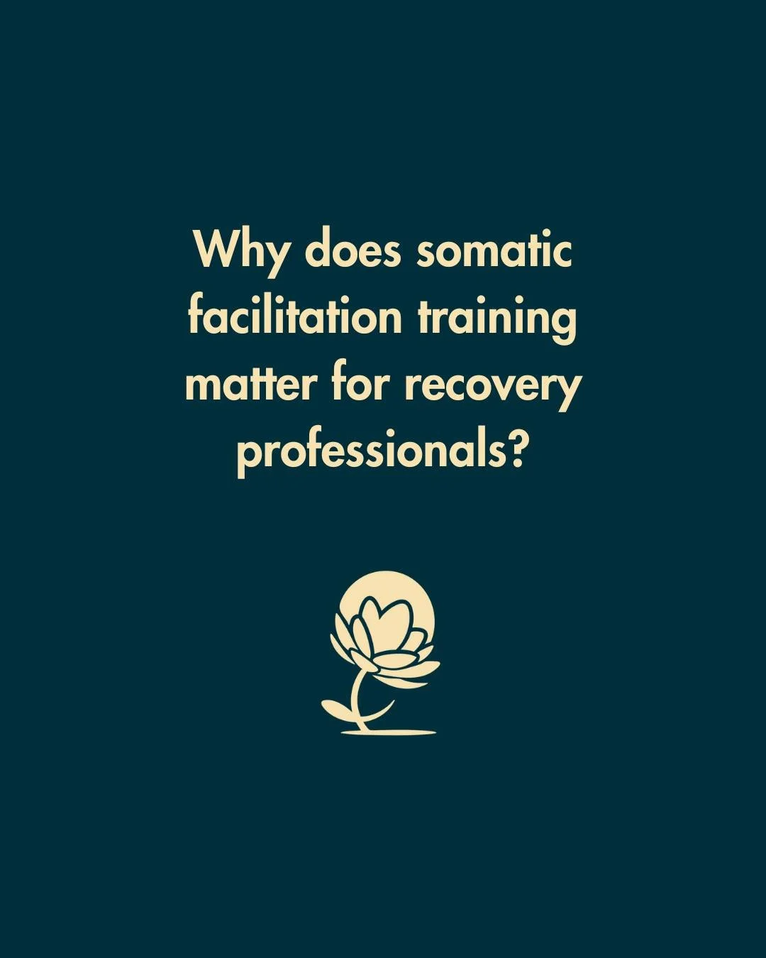 Why does somatic facilitation training matter for recovery professionals?

Because trauma and addiction don't live in the mind alone&mdash;they're stored in the body and nervous system. Traditional talk therapy engages cognitive brain processes, but 