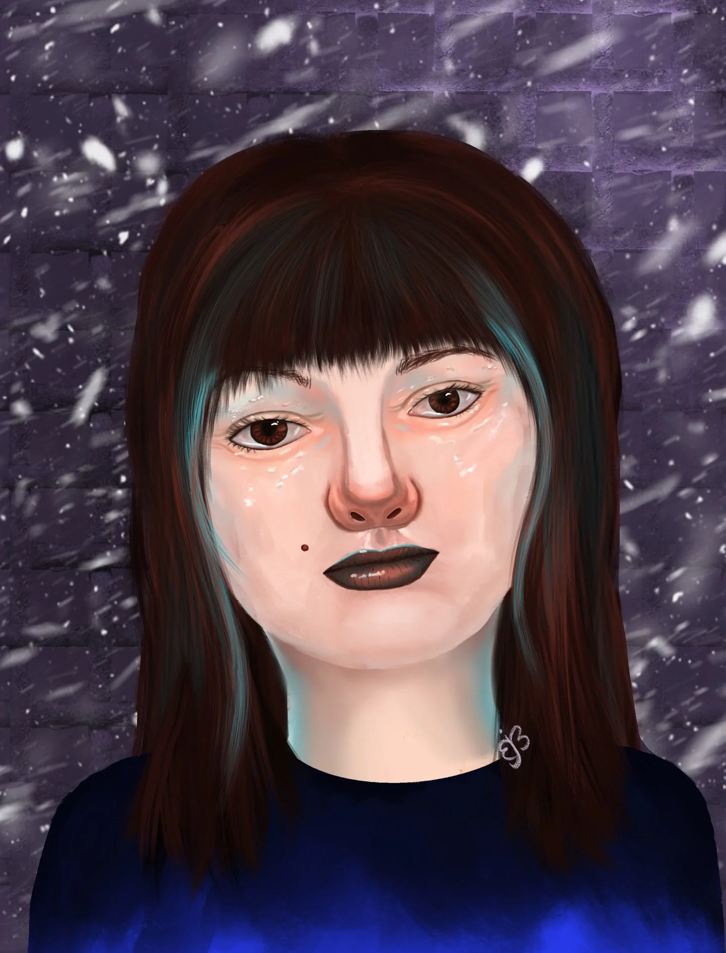 Edith 👻
Another alter in our system (idk if I should say we or me tbh. I&rsquo;ll alternate)
#faceclaim #digitalportrait #digitalart #procreate #portrait